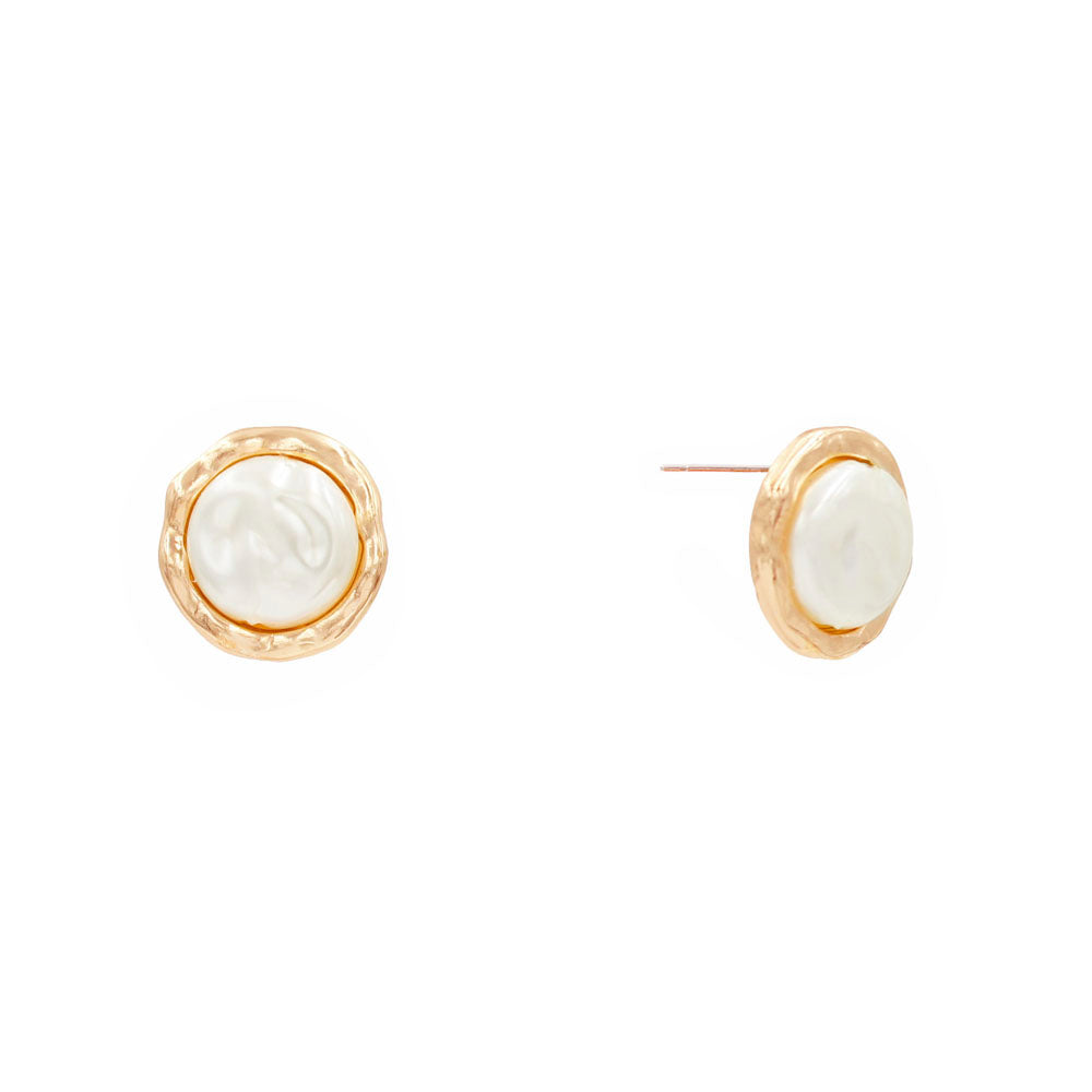 Metal Pearl Earring