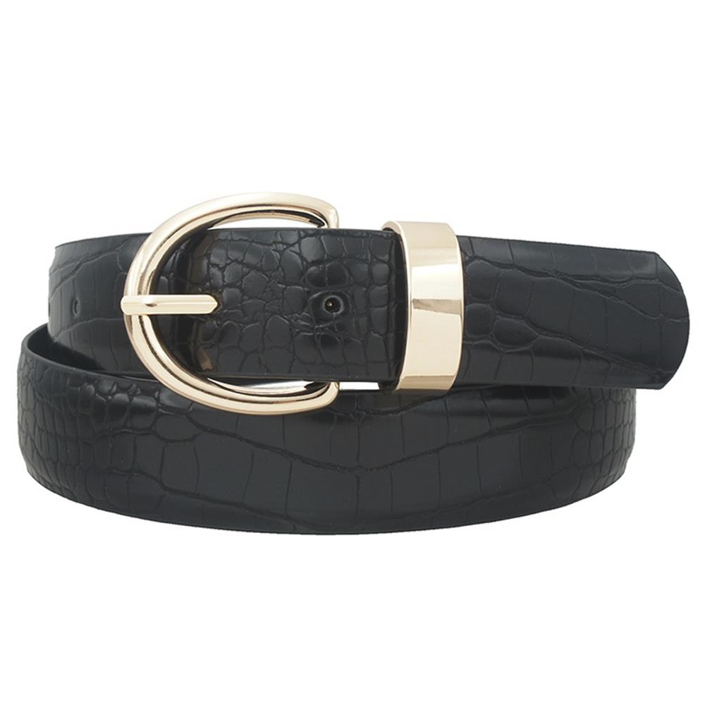 Basic Buckle Croc Belt