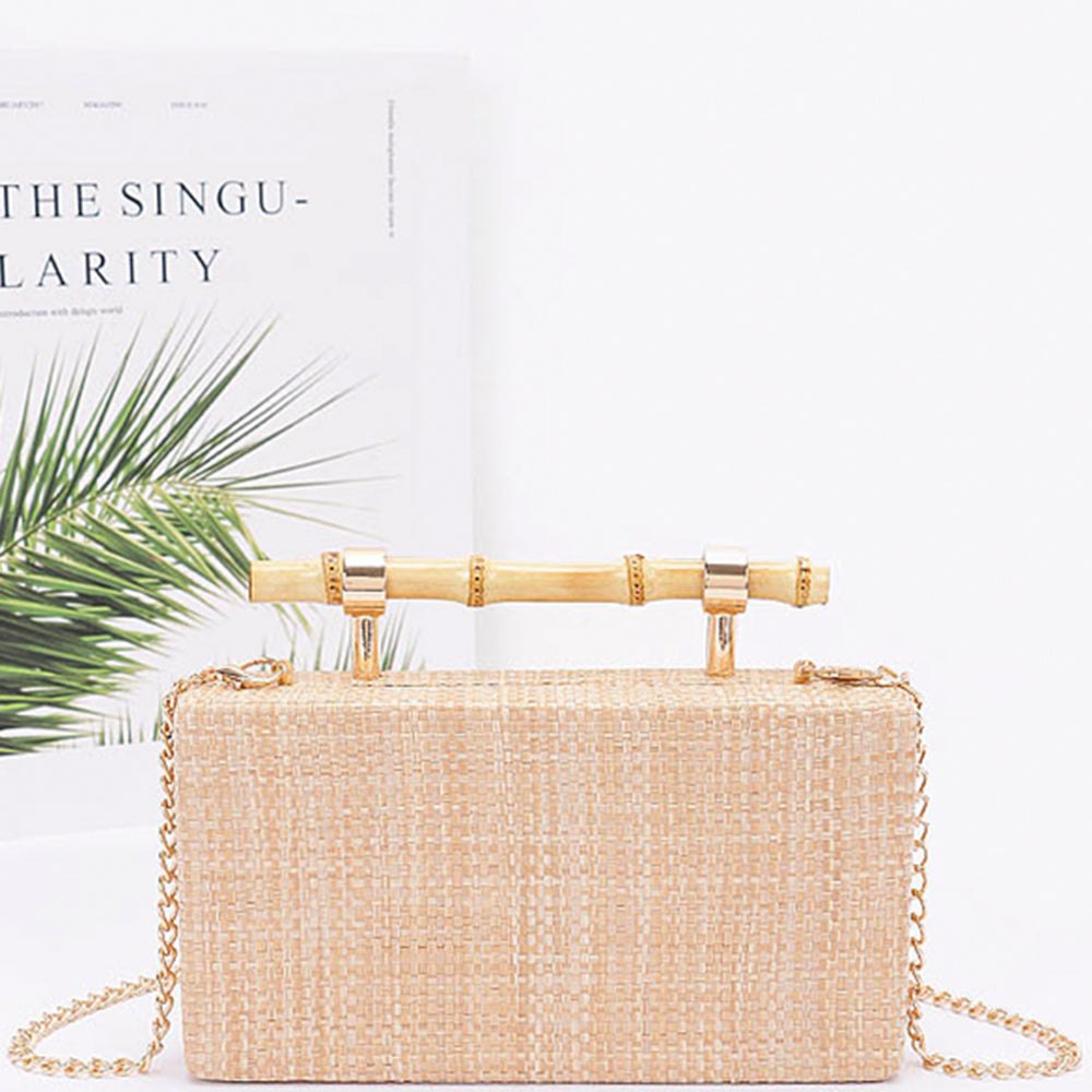 Faux Bamboo Crossbody Bag