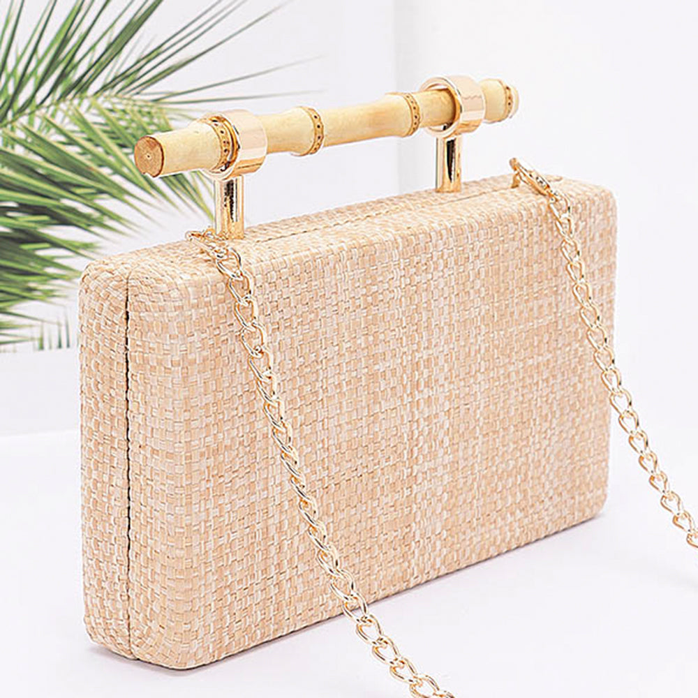 Faux Bamboo Crossbody Bag