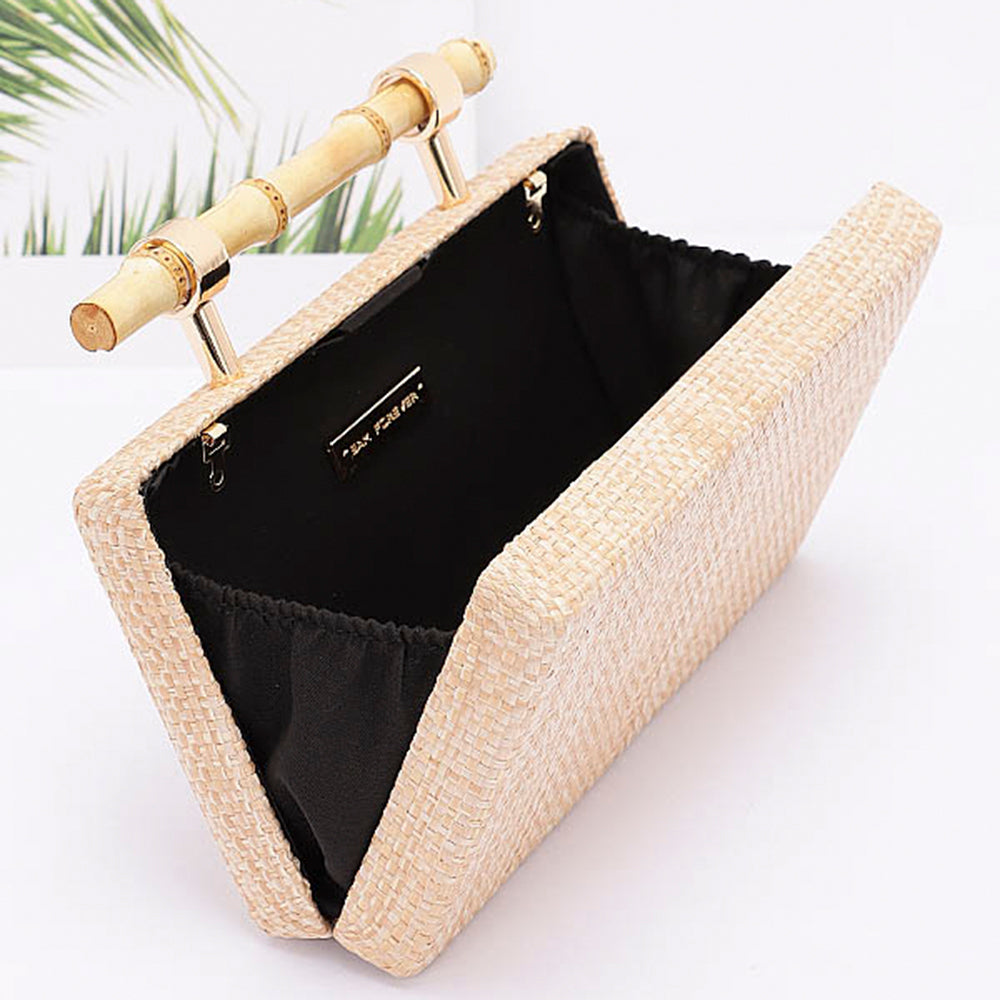 Faux Bamboo Crossbody Bag
