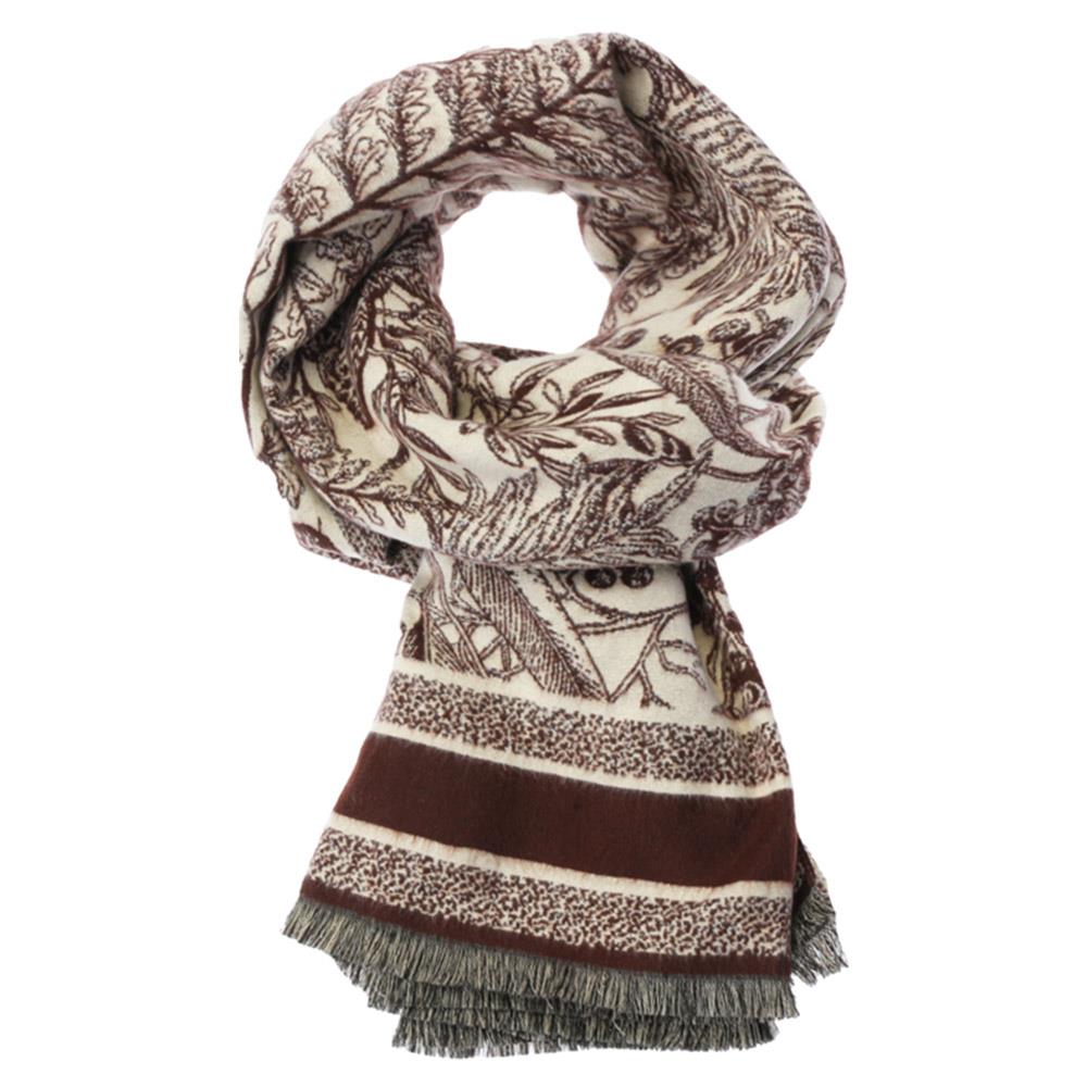 Forest Deer Fringe Scarf