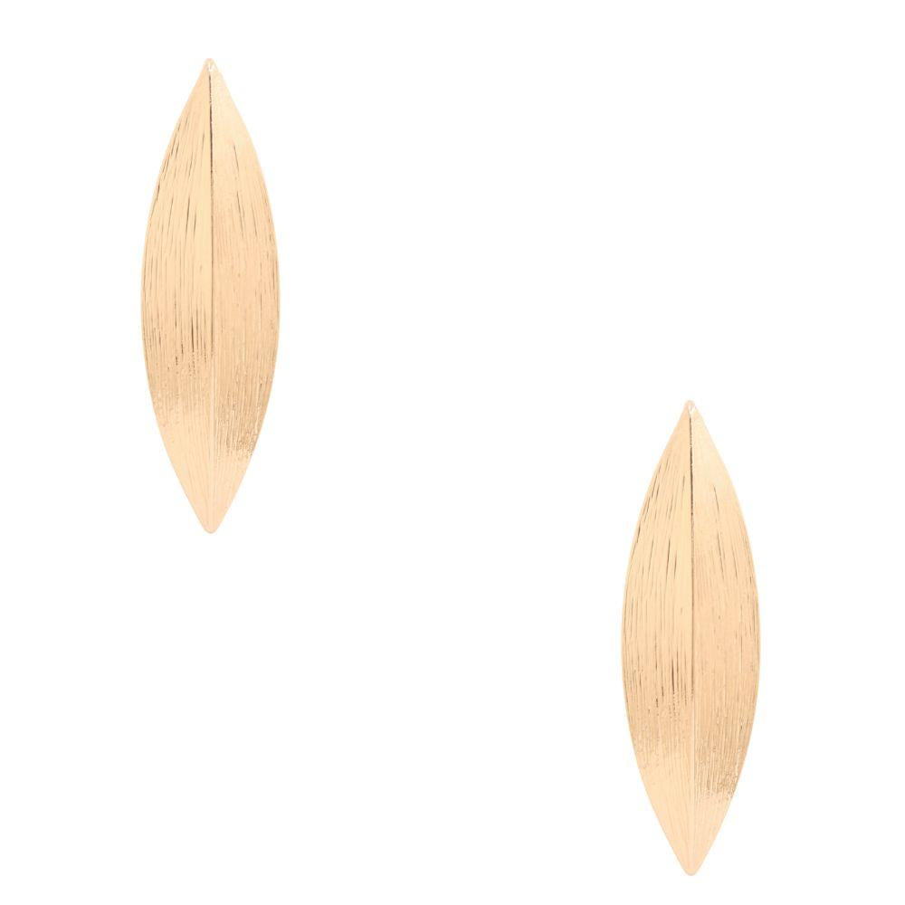 Pointed Oval Metal Earring