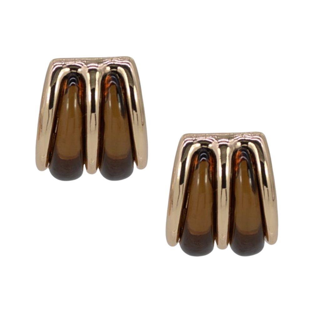 Acrylic Oval Stud Earring