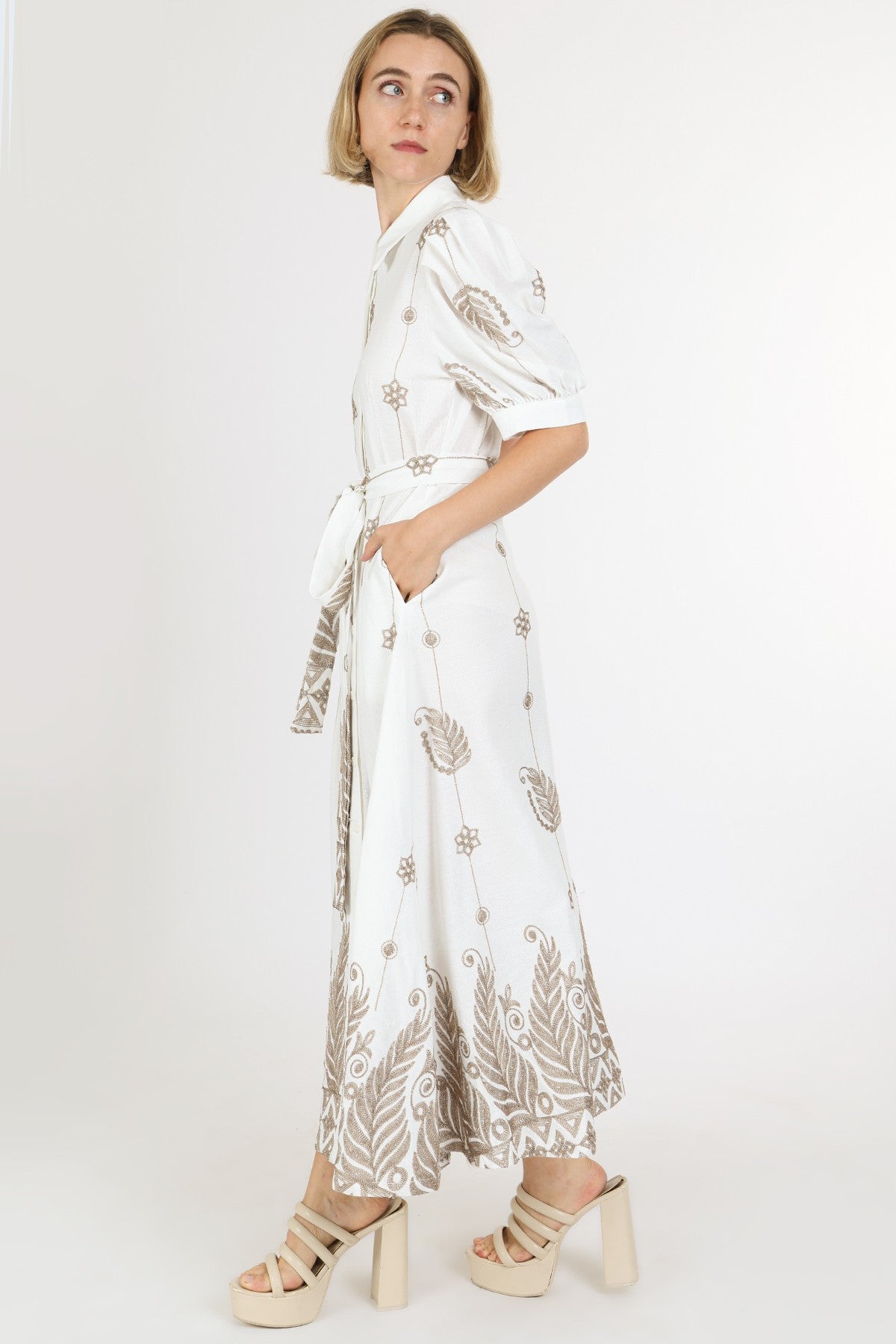 Embroidered Maxi Dress