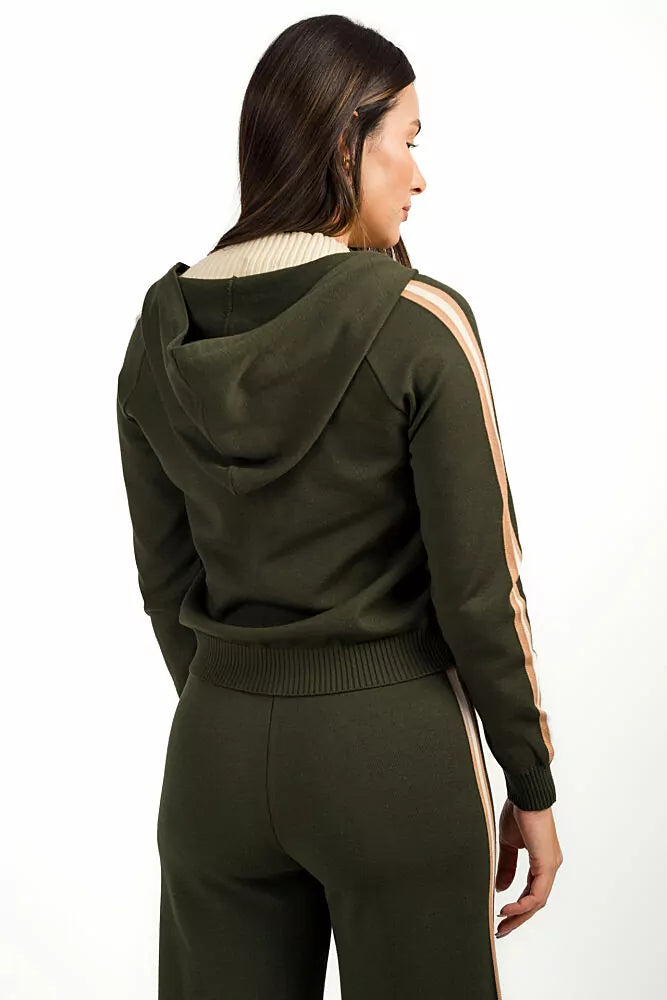 Zip Up Sweater Pant Set