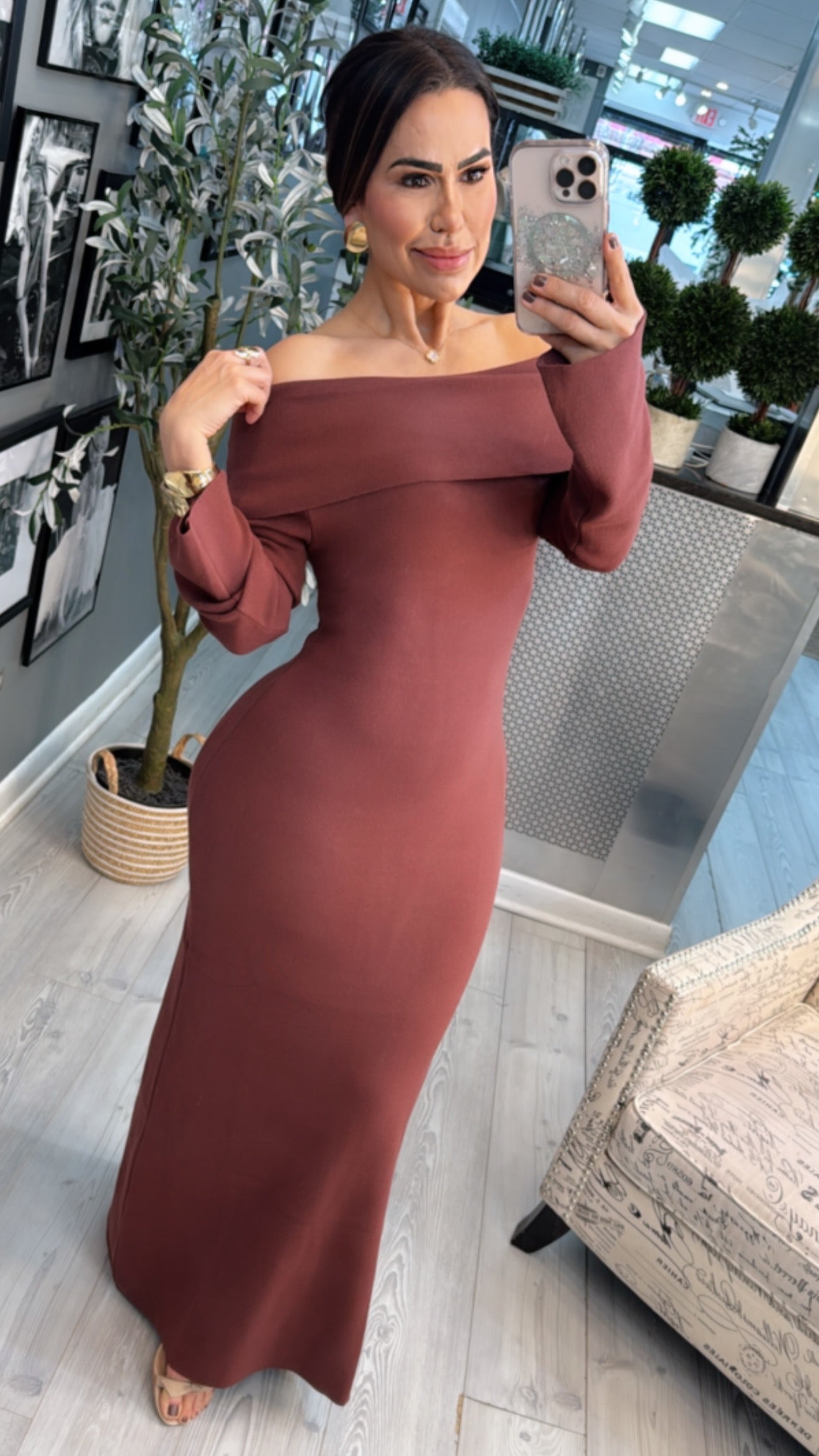 Knit Long Sleeve Dress