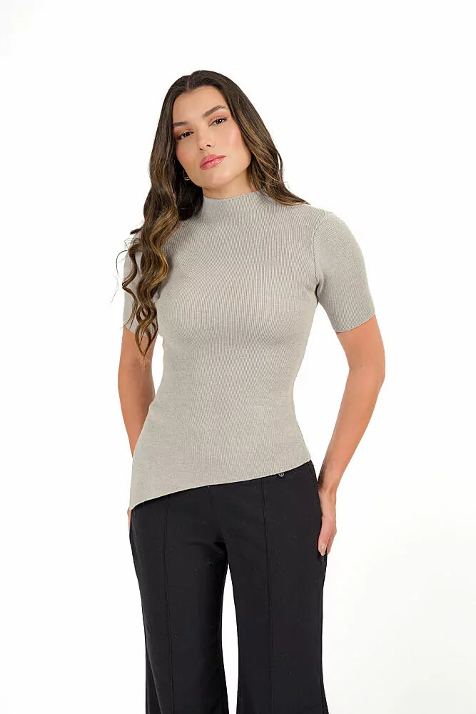 Turtleneck Short Sleeve Shirt