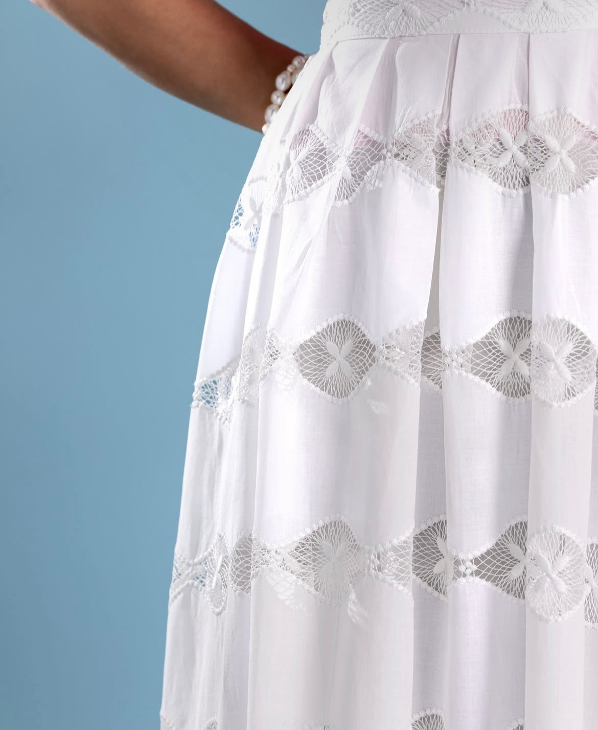 Embroidered Midi Skirt