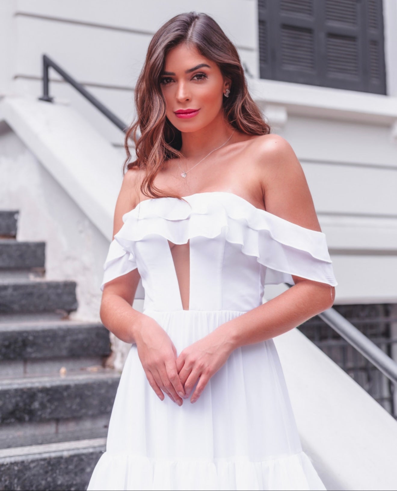 Chiffon Ruffles Long Dress