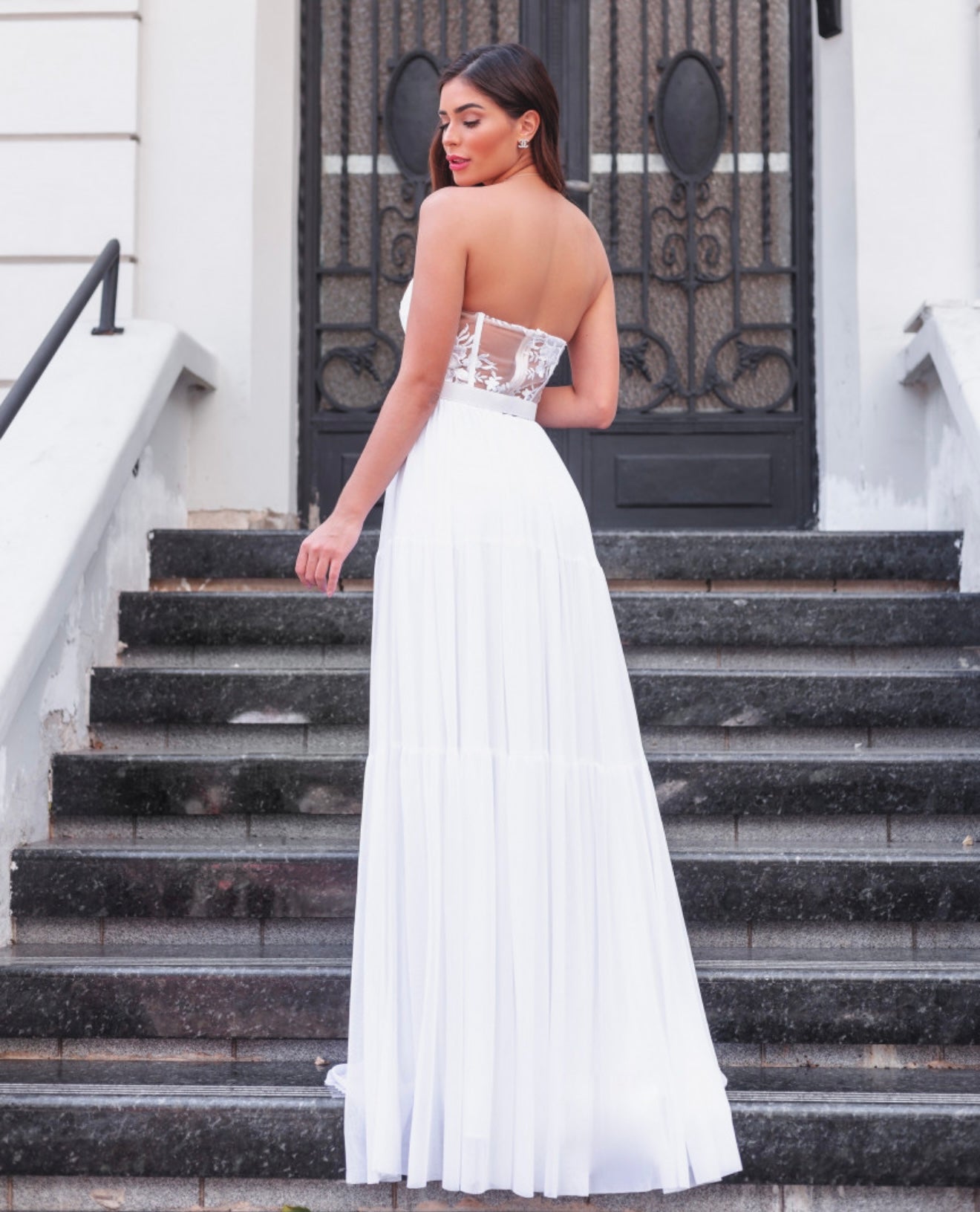 Lace Corset Long Dress