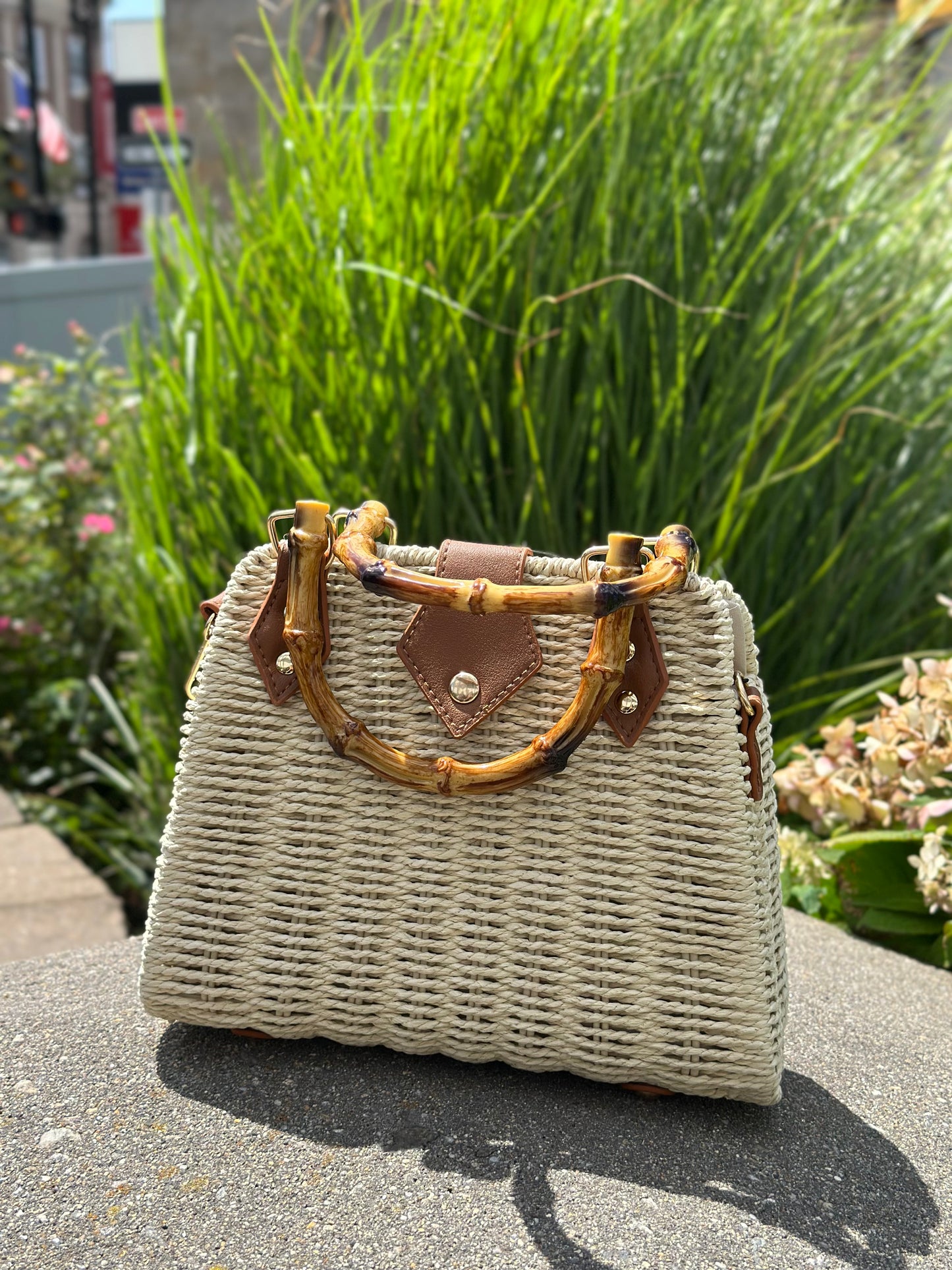Chic Wooden Handle Satchel