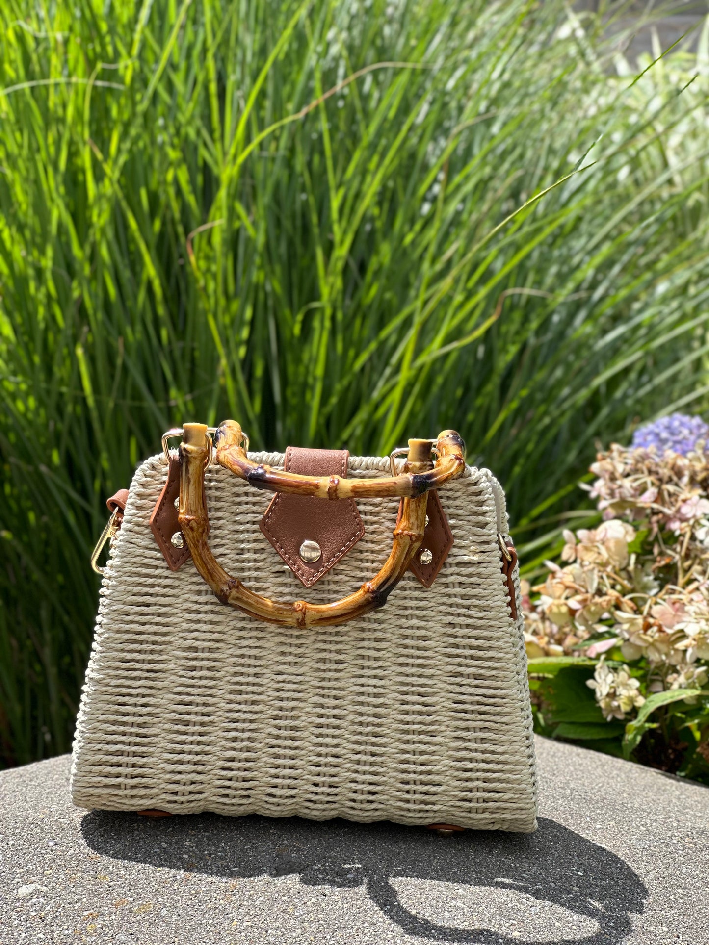 Chic Wooden Handle Satchel