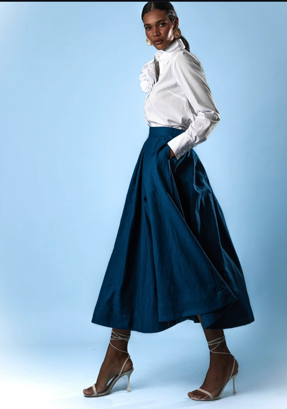 Pockets Midi Skirt