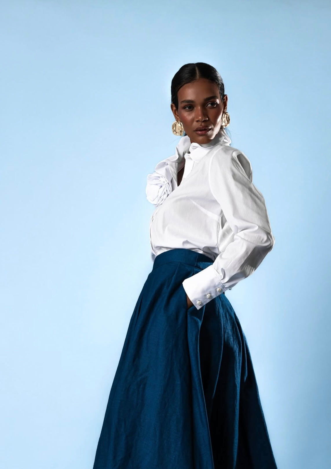 Pockets Midi Skirt