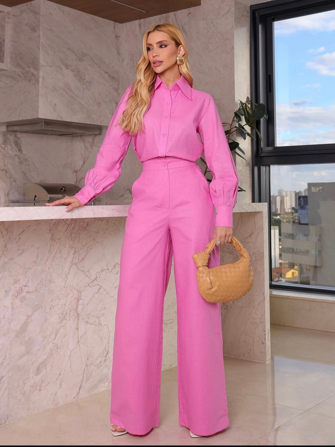 Linen Tailoring Pant Set