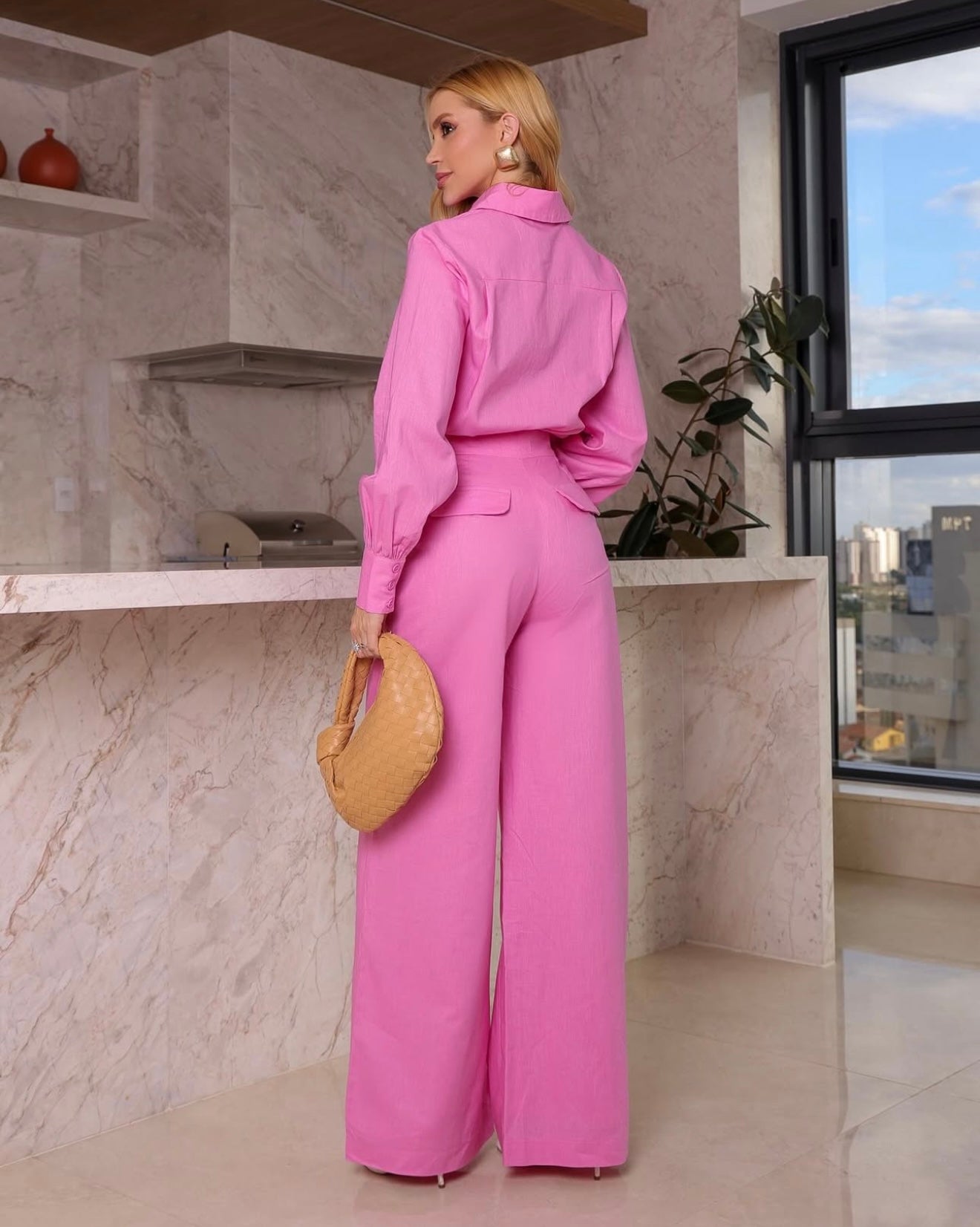 Linen Tailoring Pant Set
