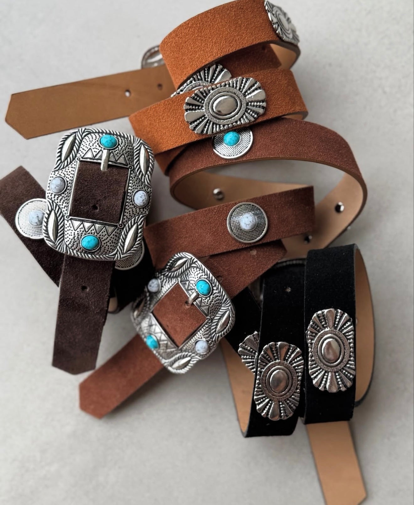 Square Buckle Western Belt