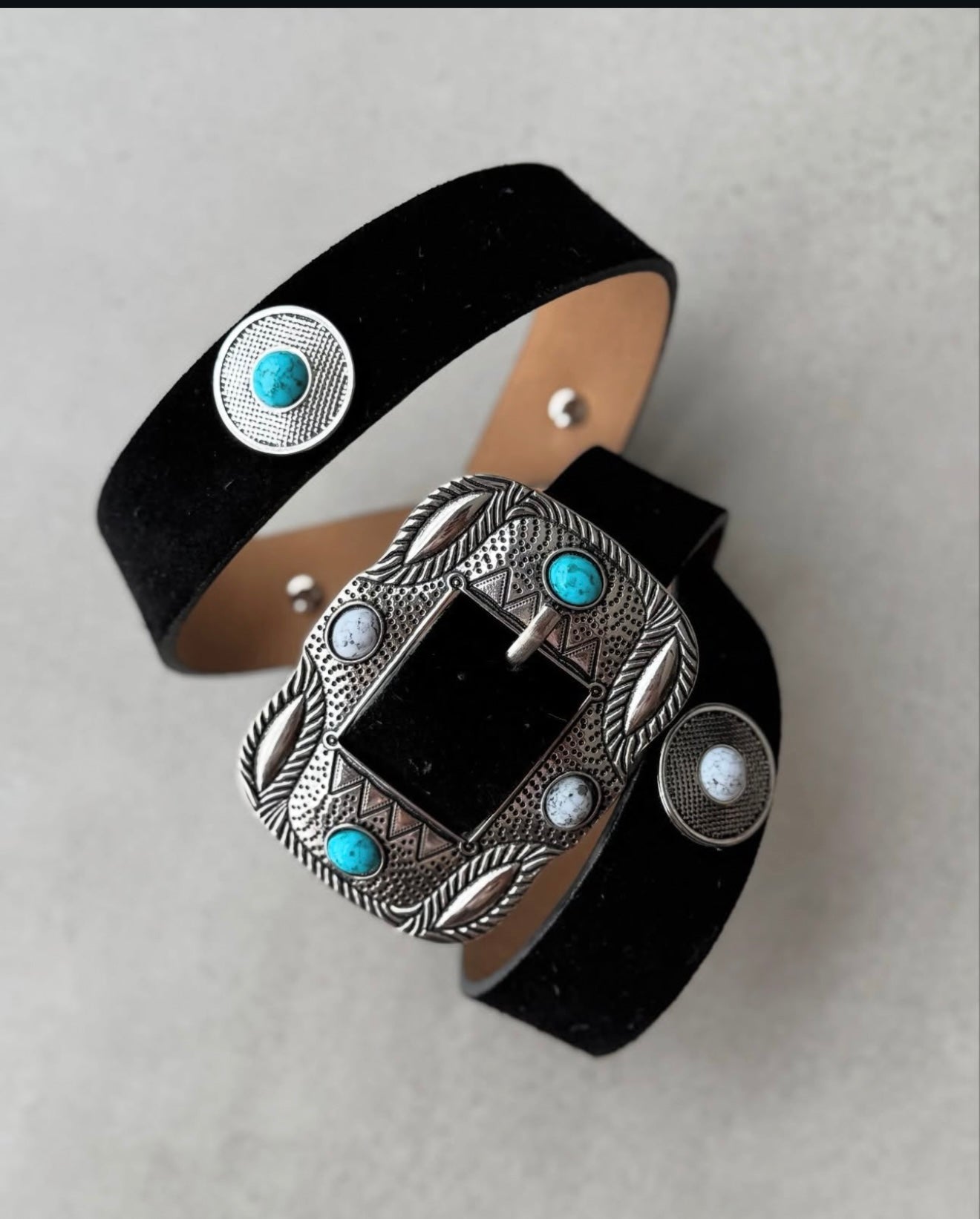 Square Buckle Western Belt