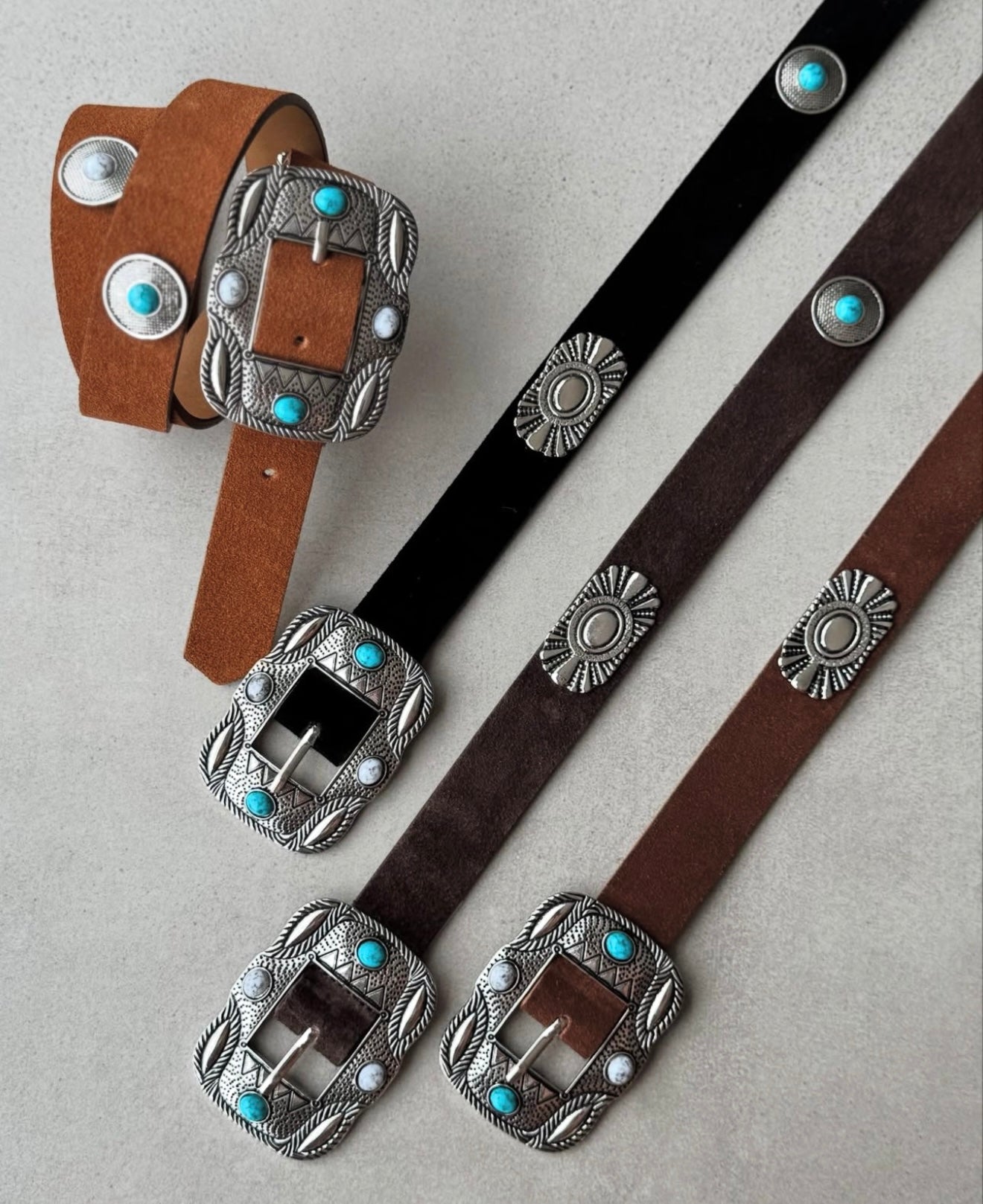 Square Buckle Western Belt