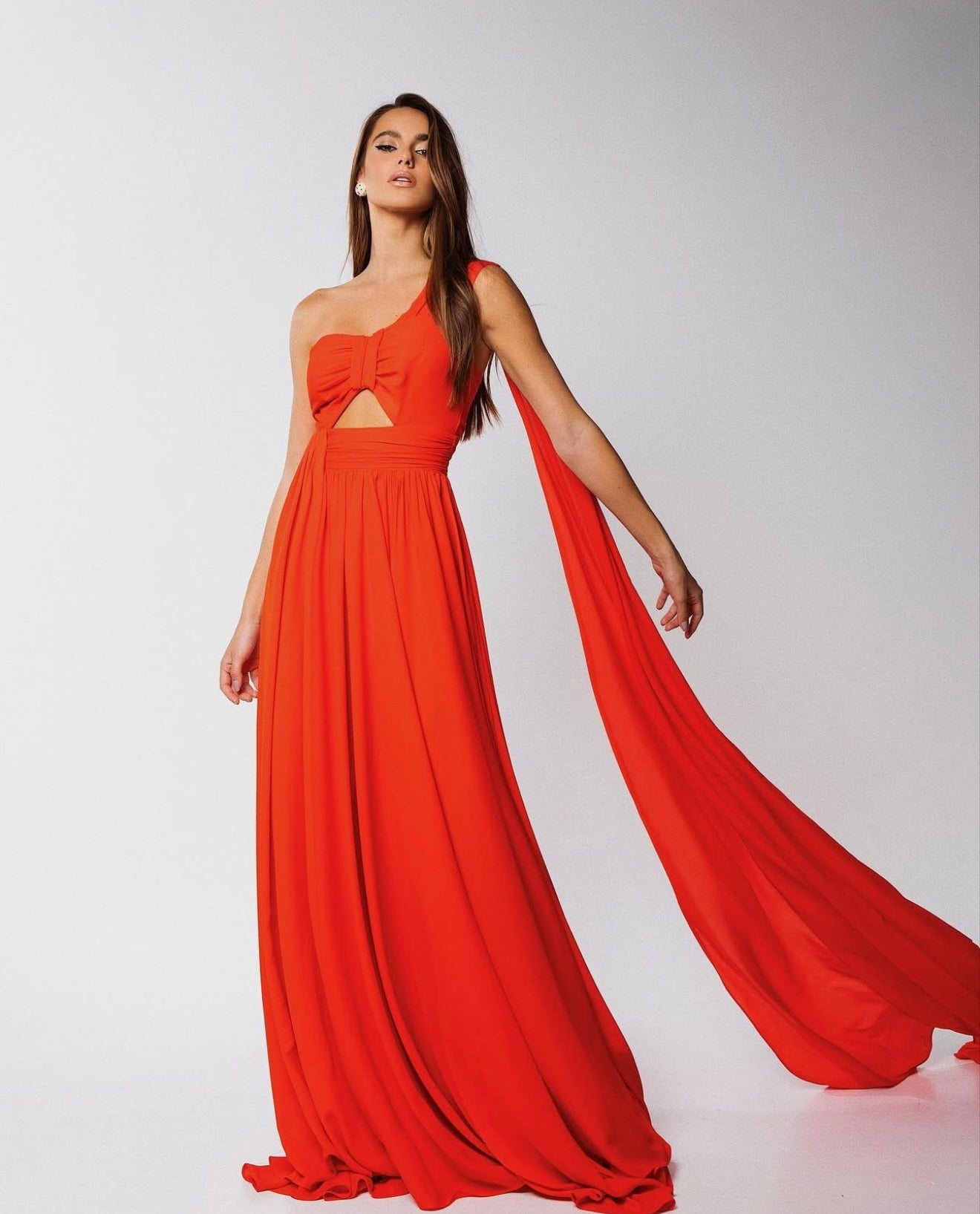 Slit Chiffon Long Dress