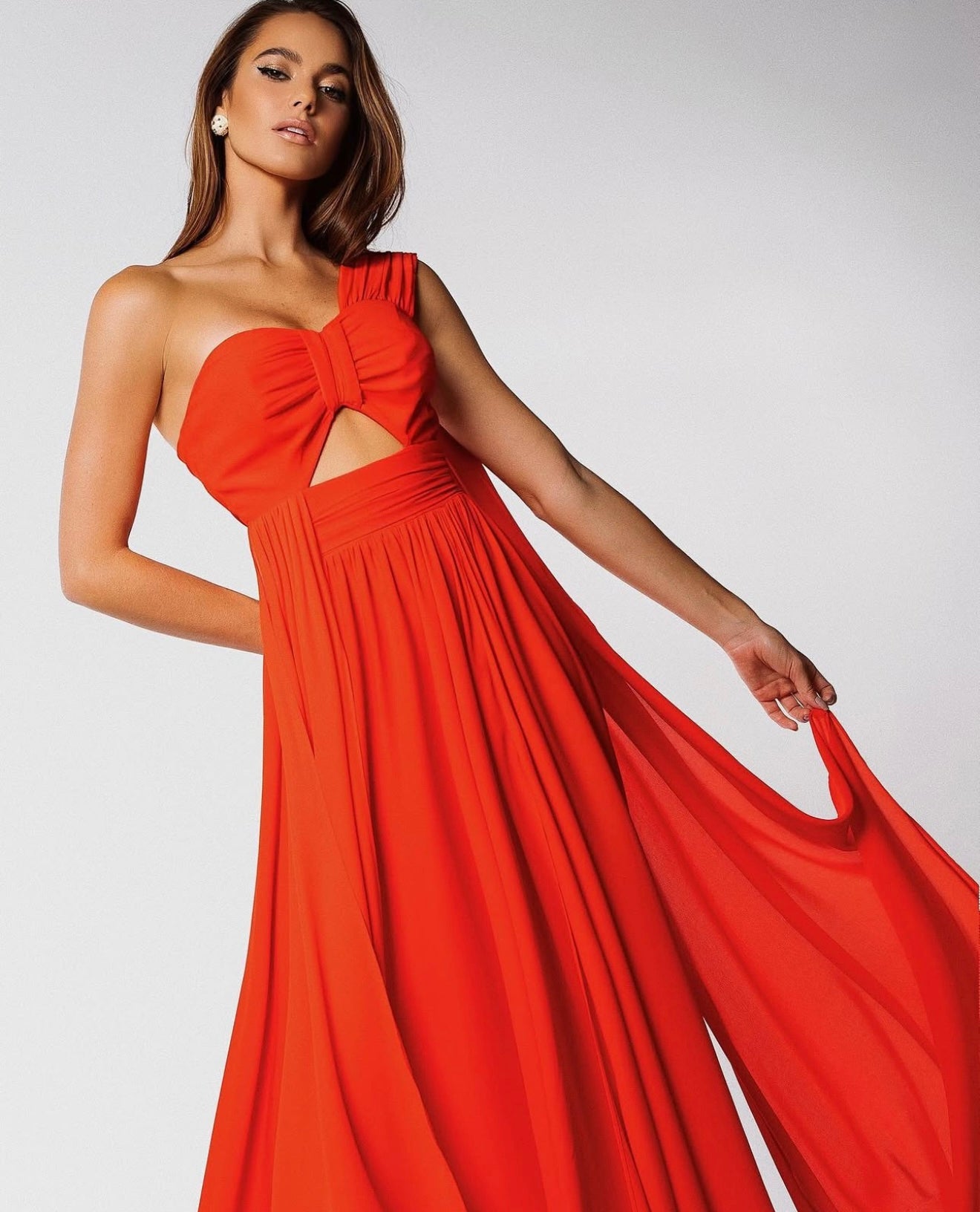 Slit Chiffon Long Dress