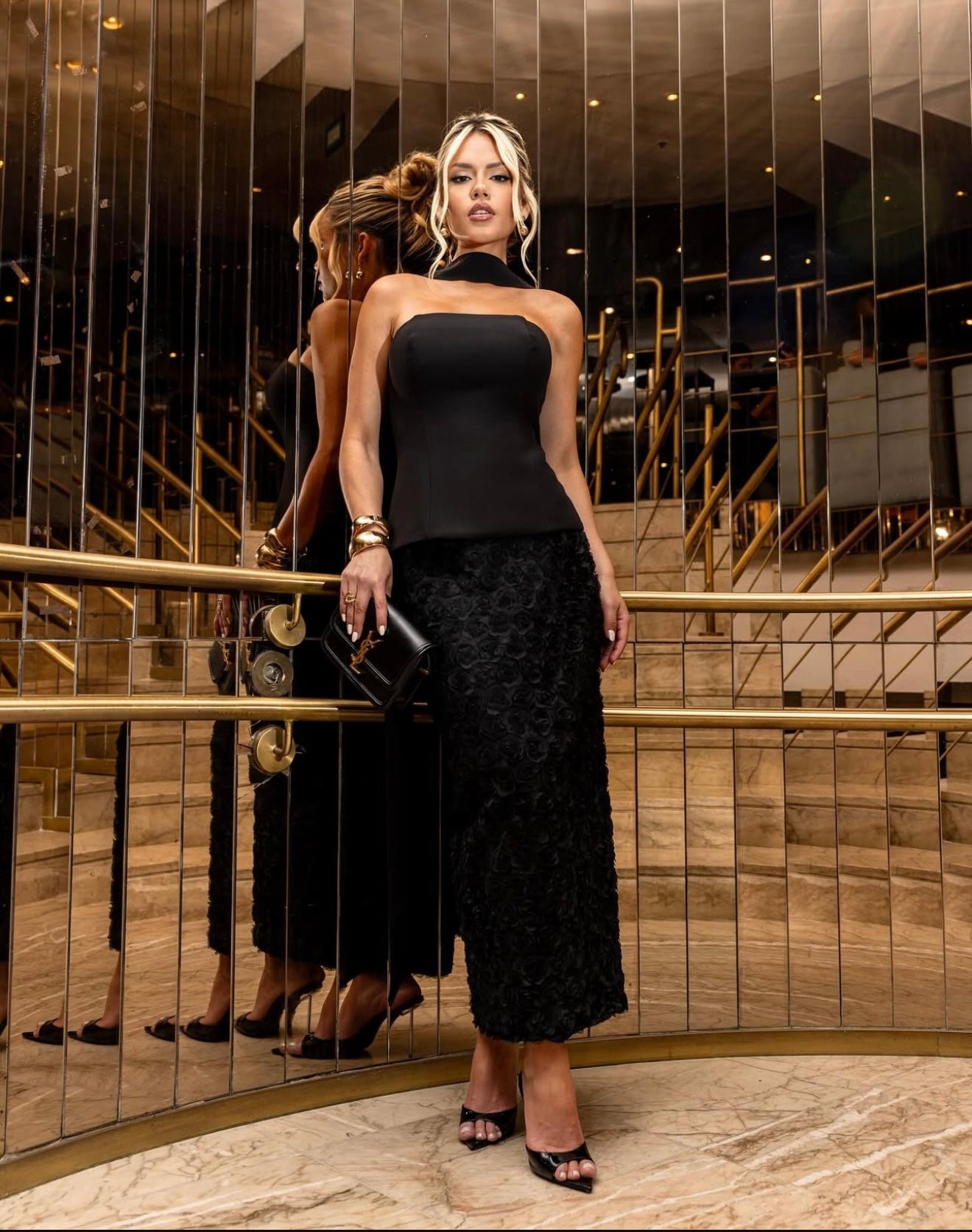 Textured Skirt Midi Set