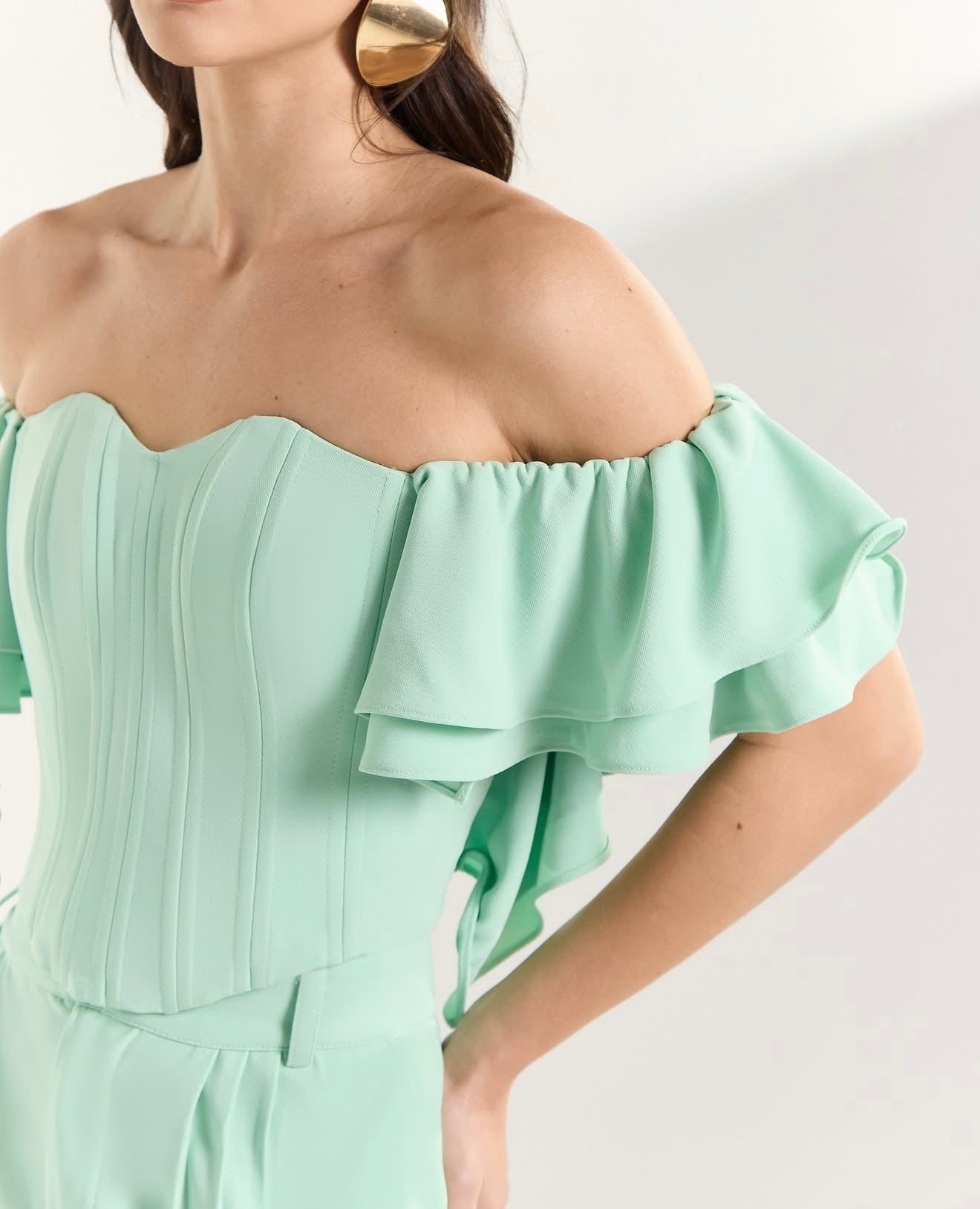 Luna Ruffled Corset Top
