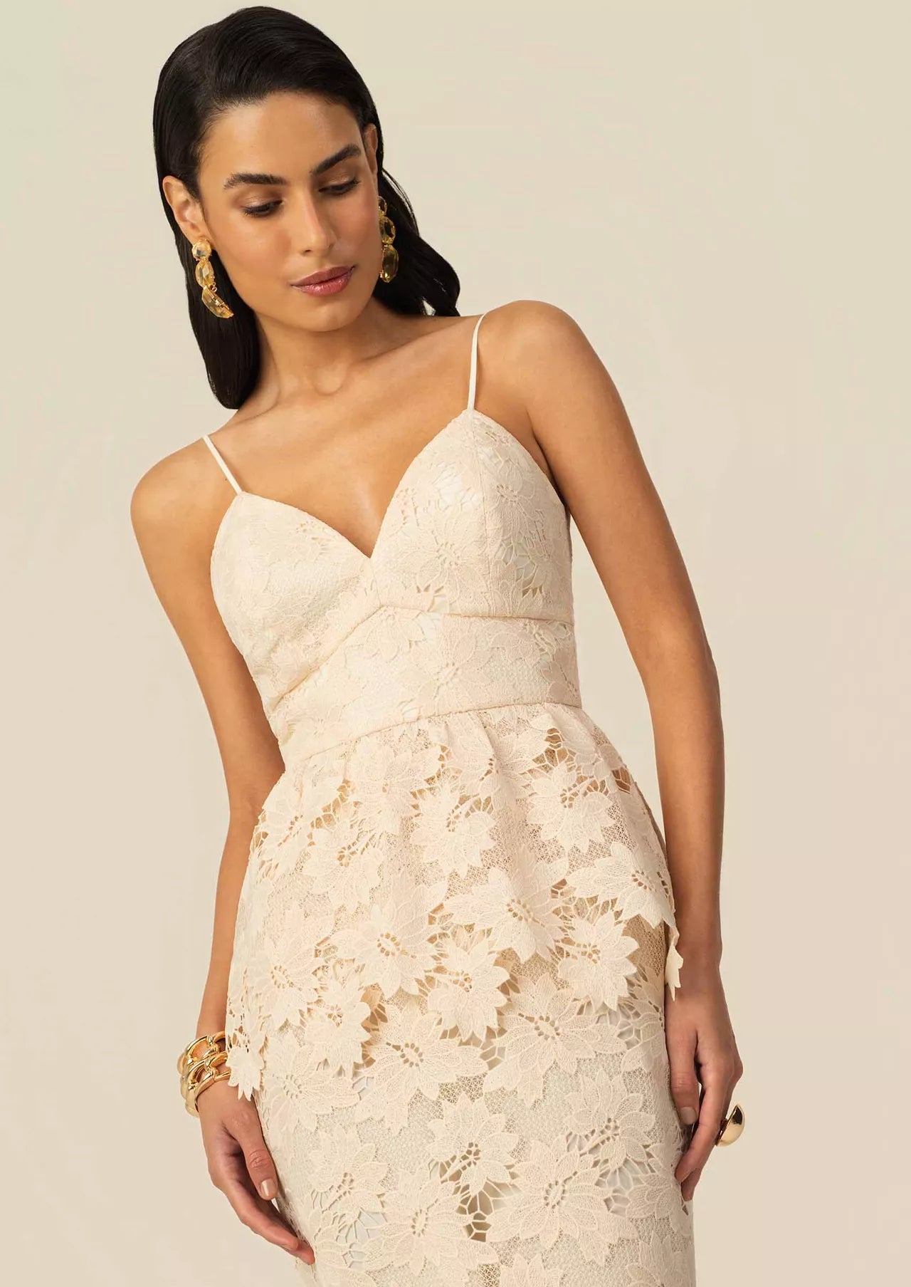 Aruba Peplum Midi Dress