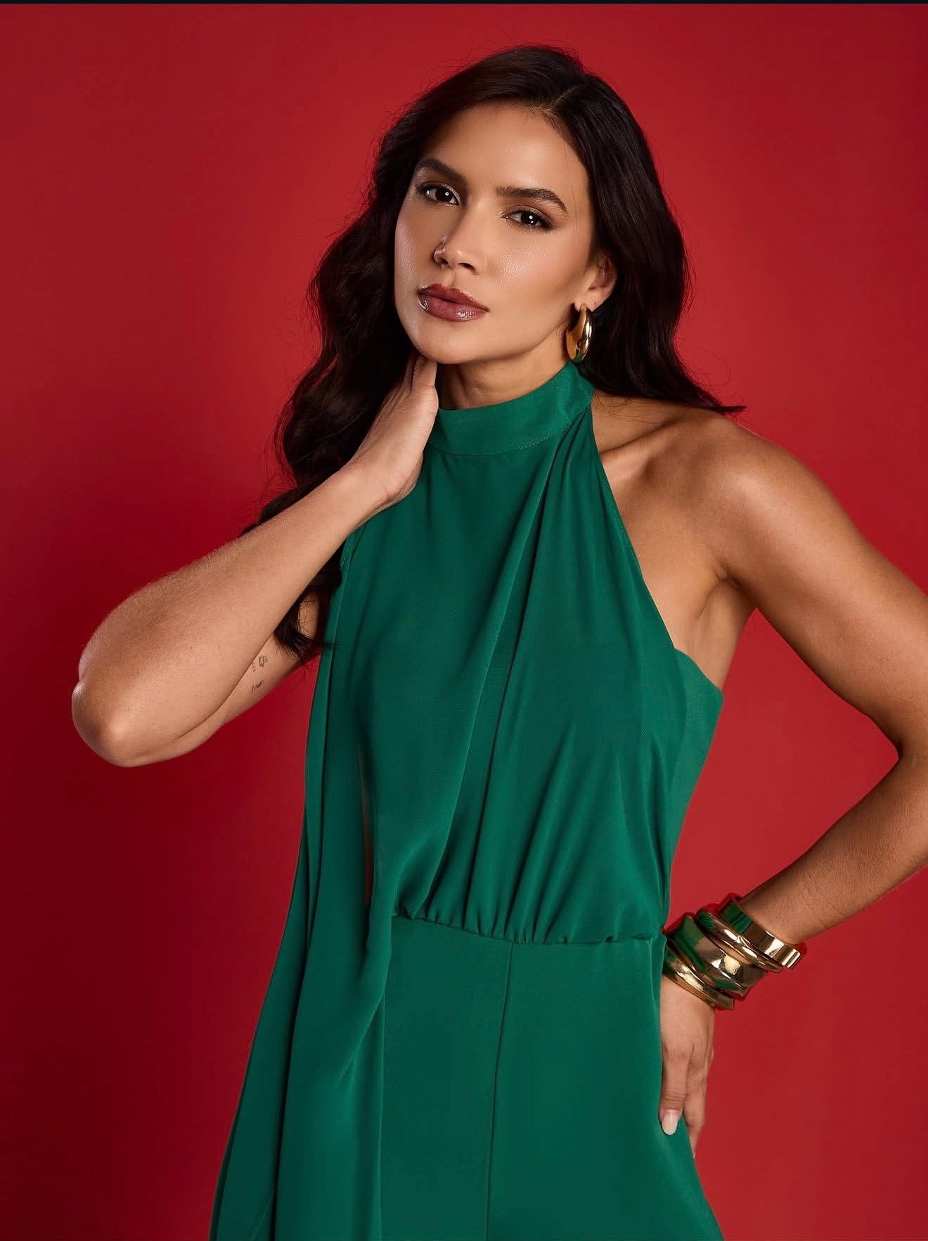 Emerald Flow Jumpsuit
