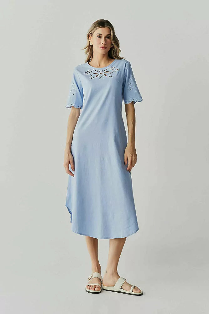 Embroidery Midi Dress