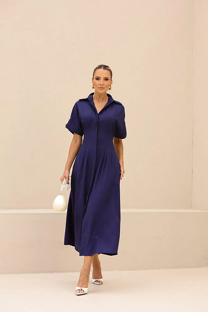 Pleats Midi Dress
