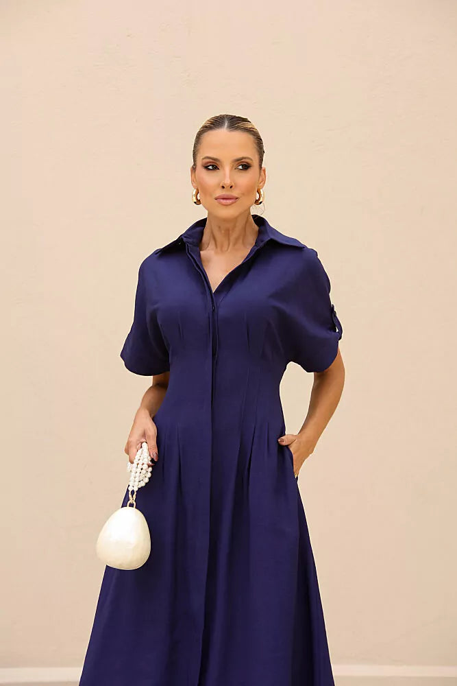Pleats Midi Dress