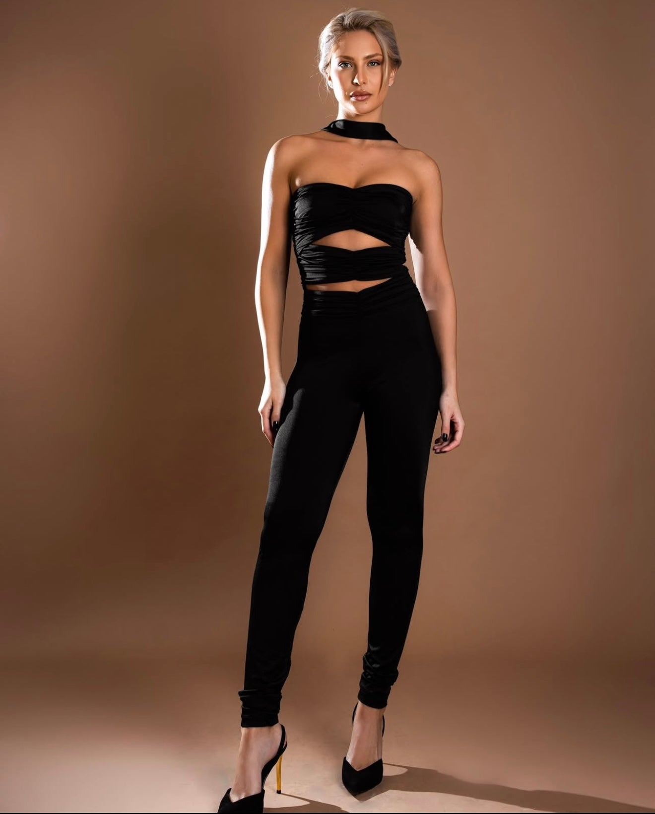 Front Detail Open Jumpsuit