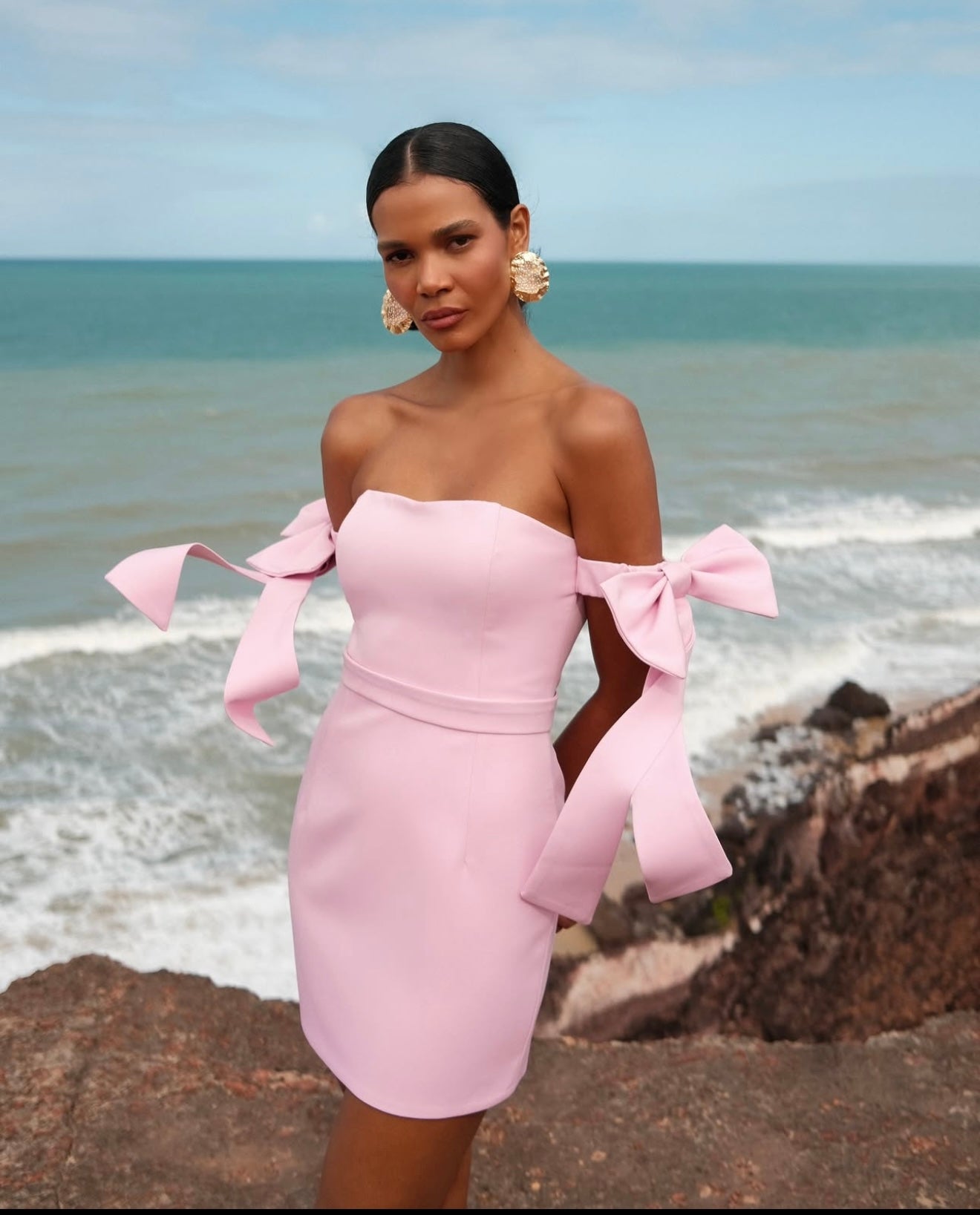 Off Shoulder Bow Dress