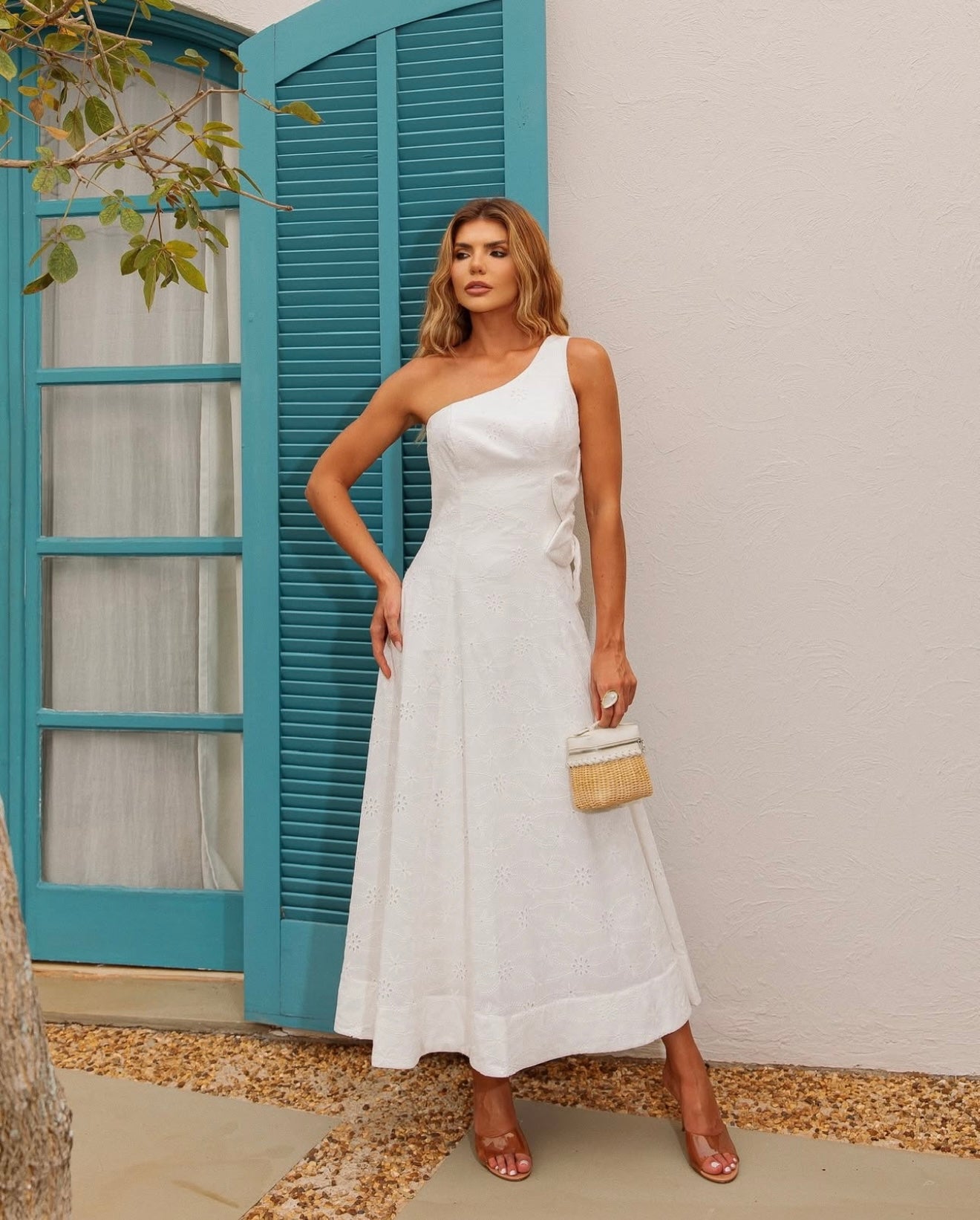 Floral Laise Midi Dress