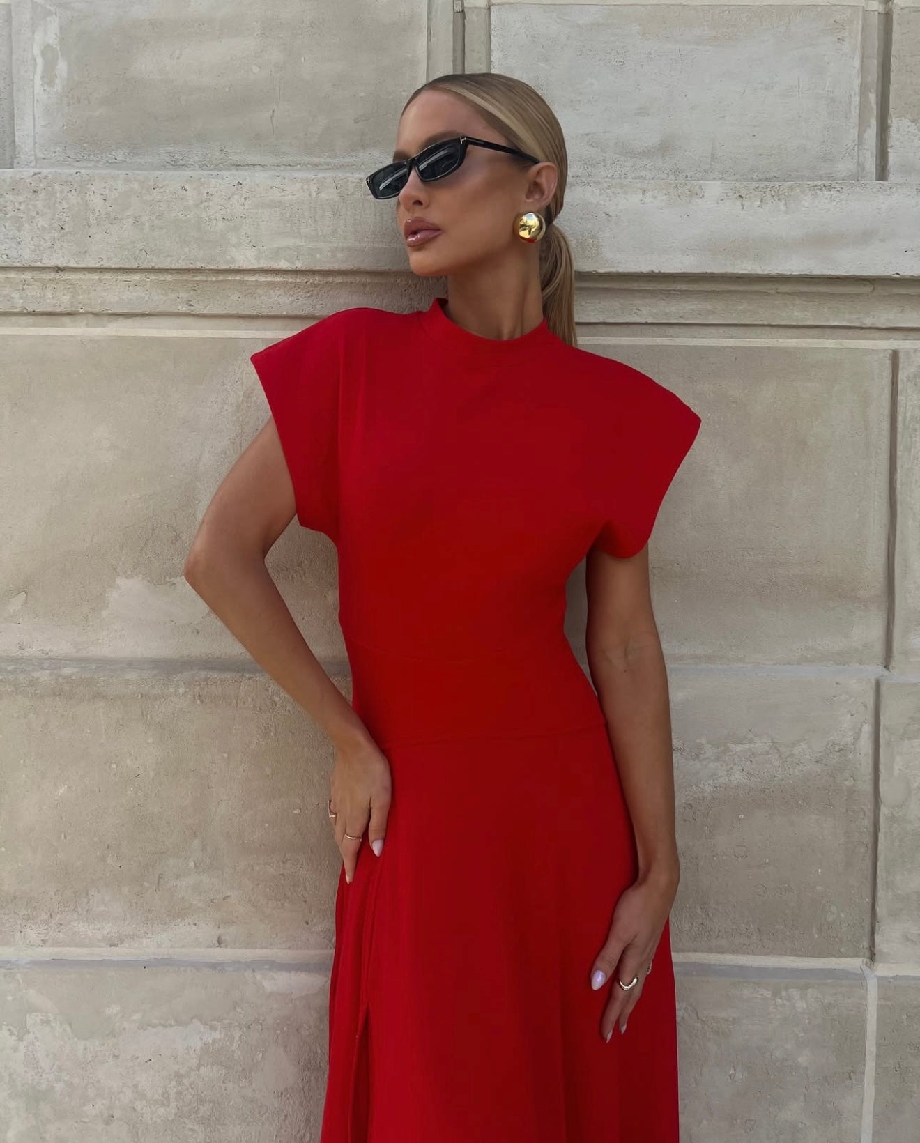 Long Dress with Wide Sleeves