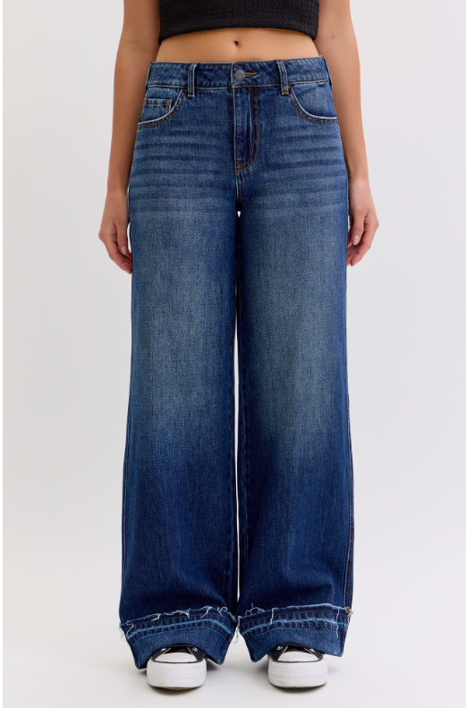 Mid Rise Wide Leg