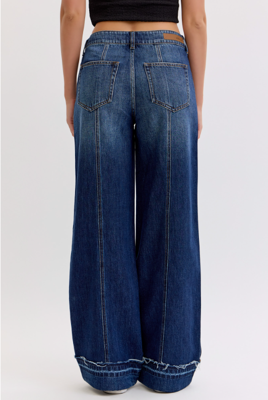 Mid Rise Wide Leg
