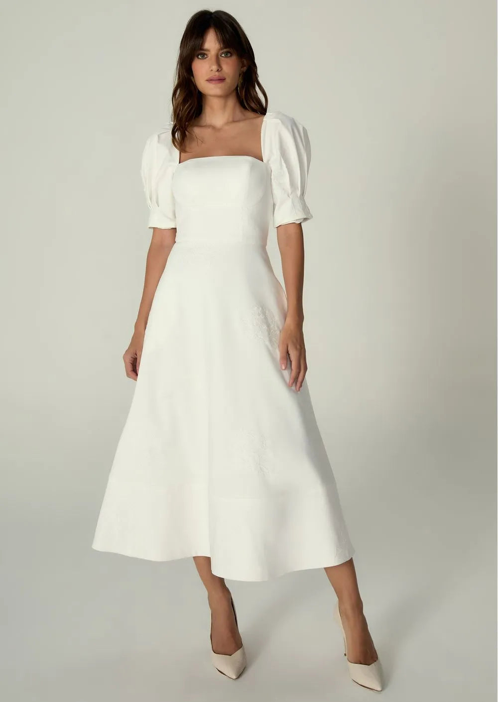 Melani Fit-and-Flare Midi Dress