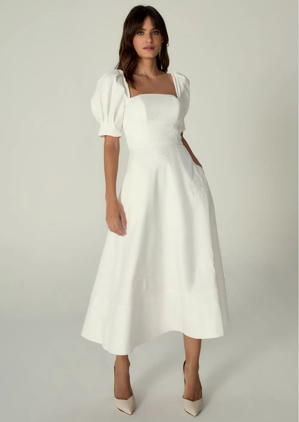 Melani Fit-and-Flare Midi Dress