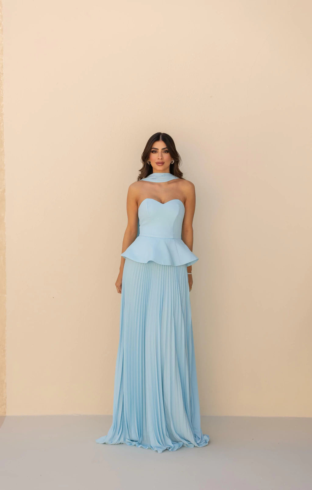 Pleated Long Dress