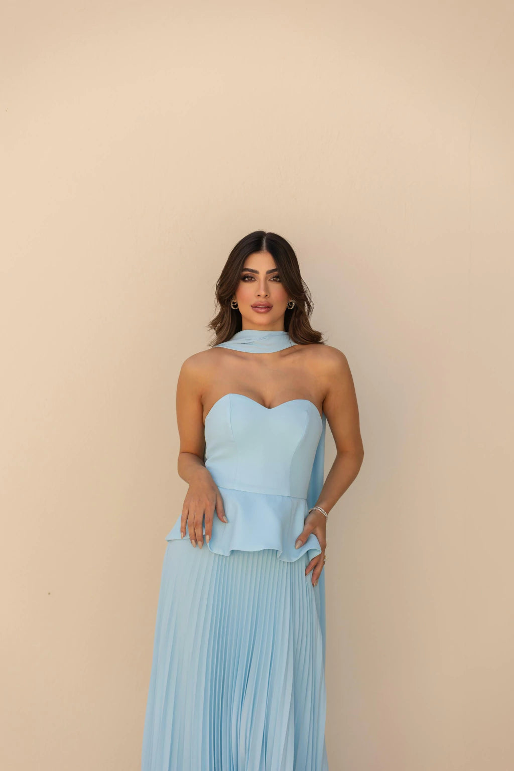 Pleated Long Dress