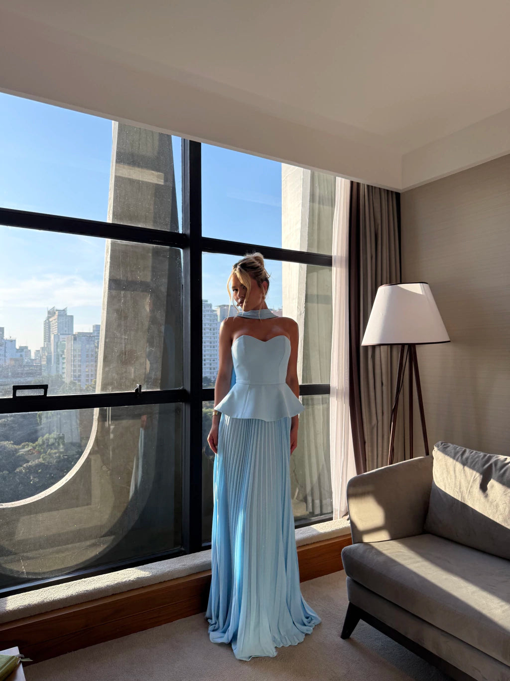 Pleated Long Dress