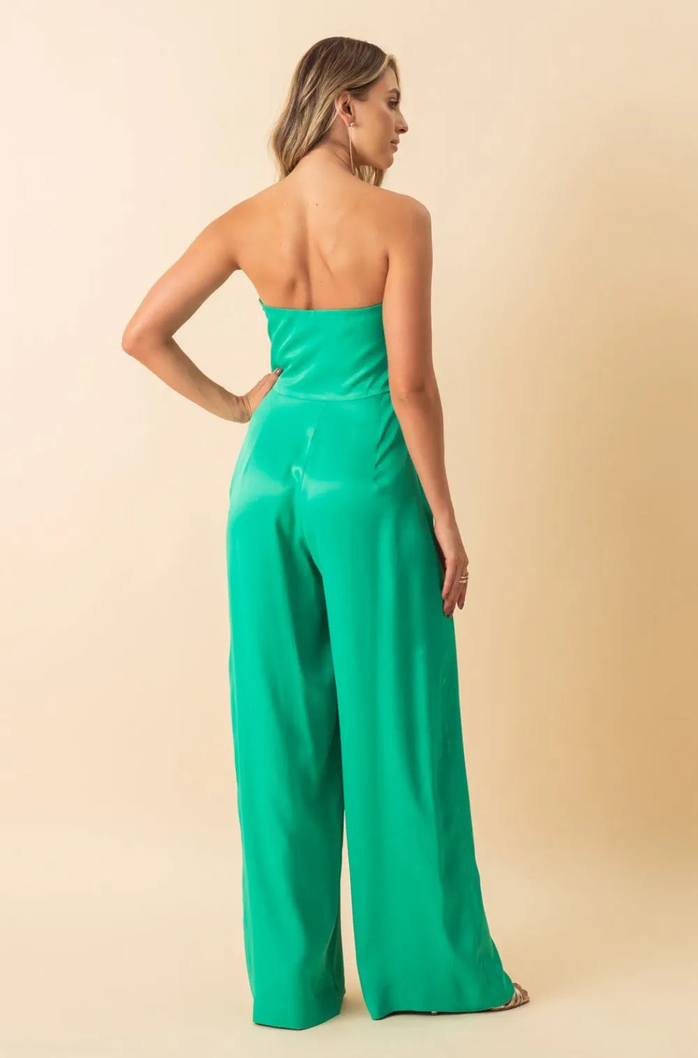Strapless Wide-Leg Jumpsuit