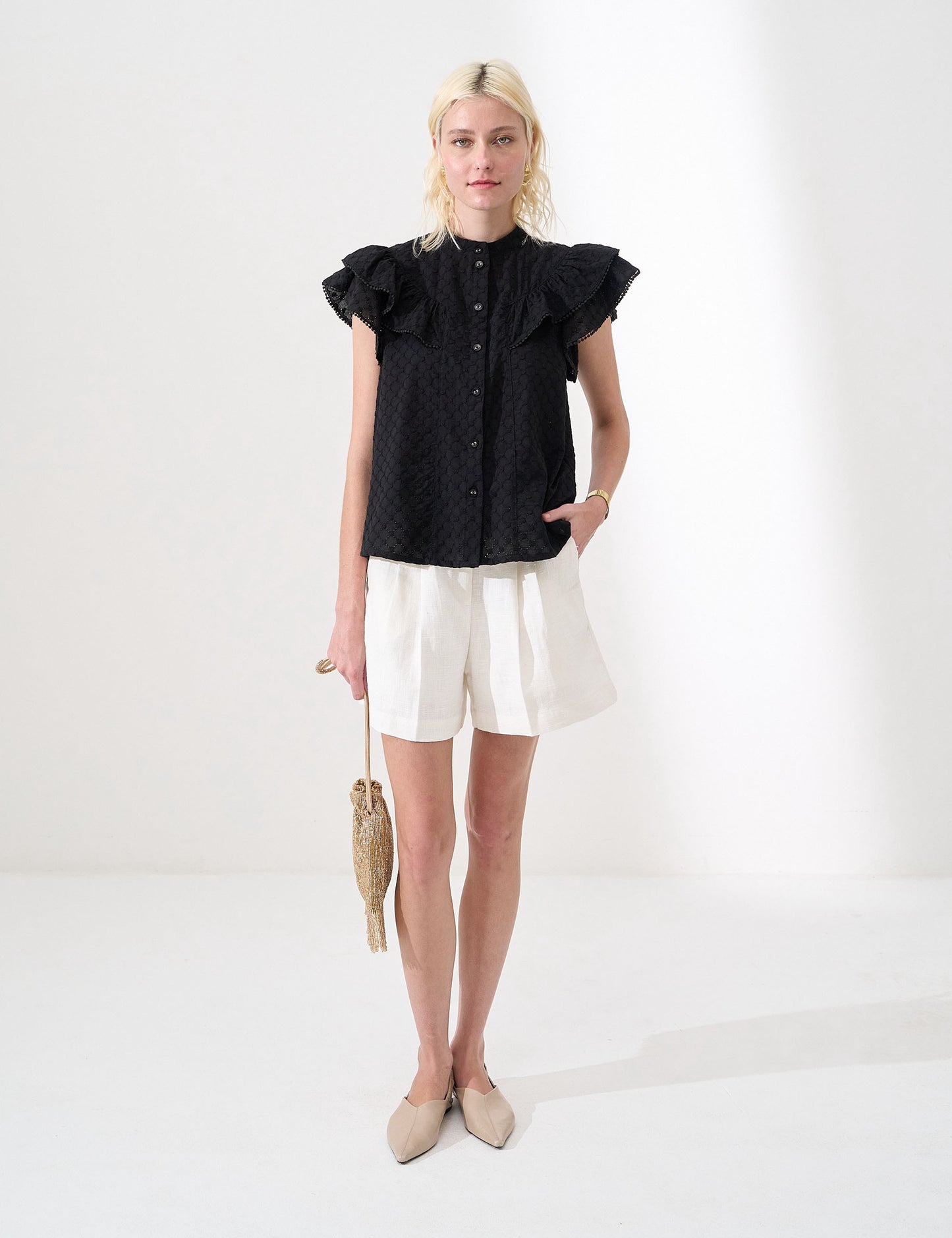 Melina Linen Tailored Shorts