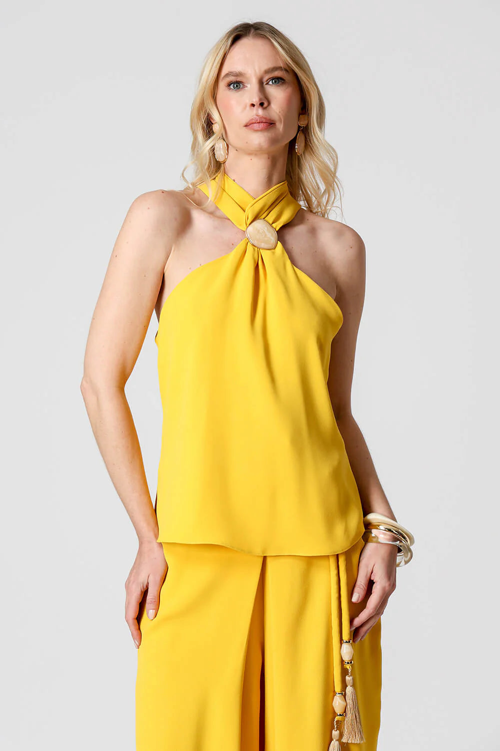 Blouse with Marble Buckle