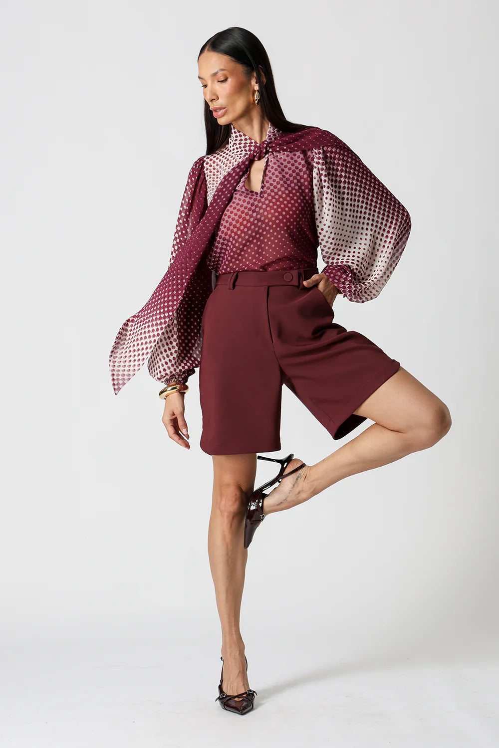 Naomi Neck Tie Blouse