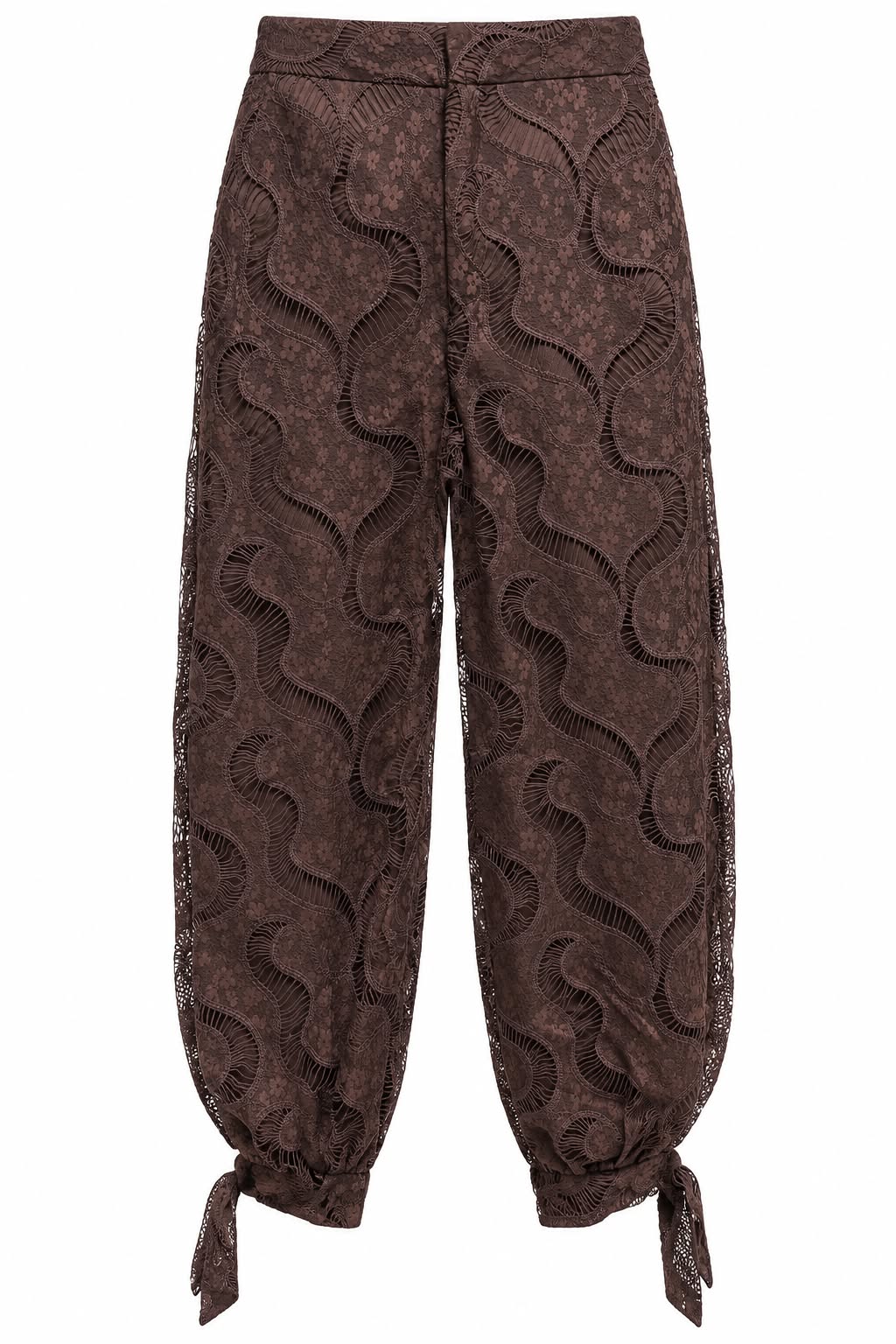 Lace High-Neck Pants Set