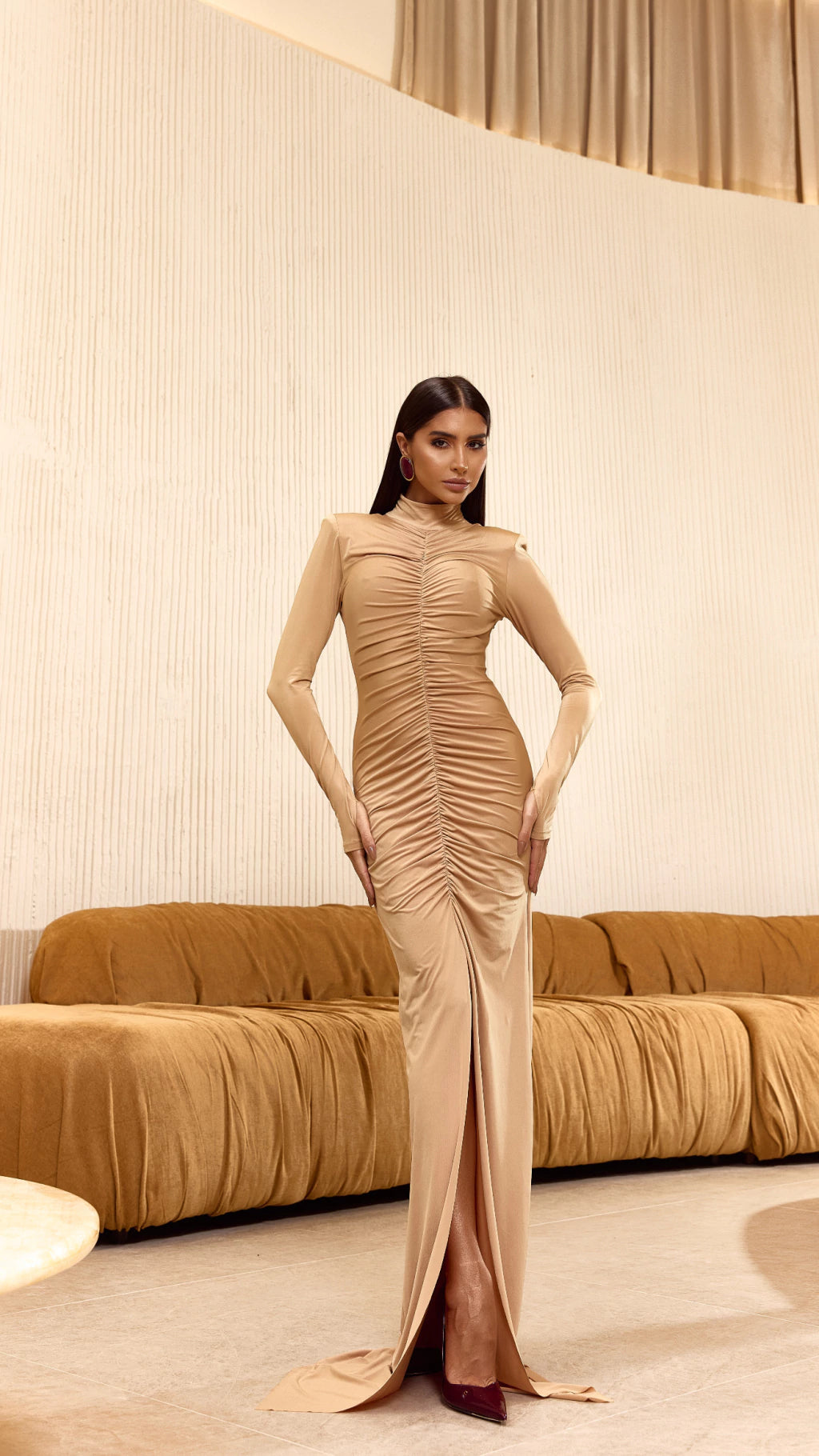 Siren Ruched Maxi Dress